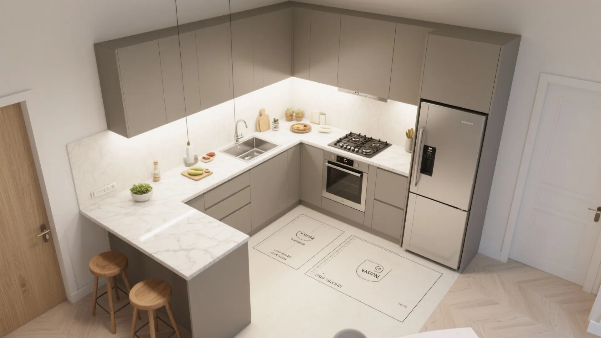 Smart L-Shaped Layouts with Zone Planning