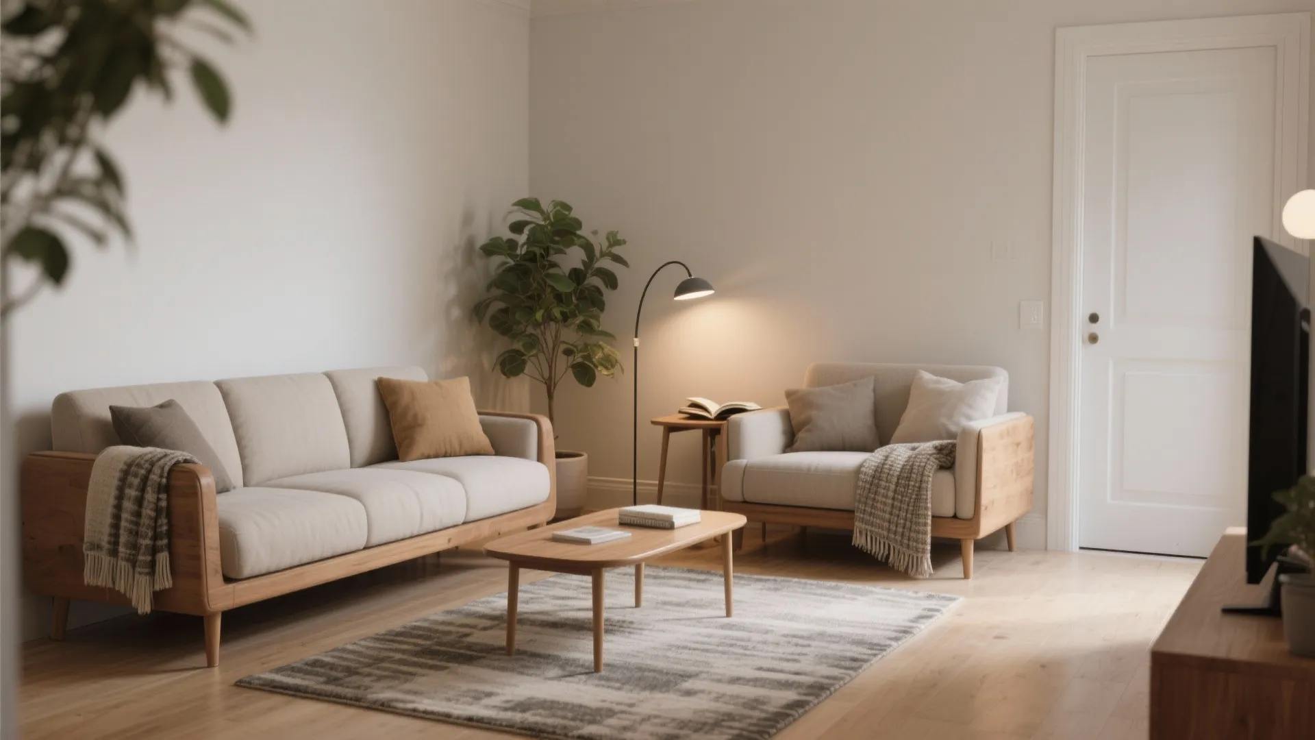 L-Shape with Two Sofas (One Full, One Apartment-Size)