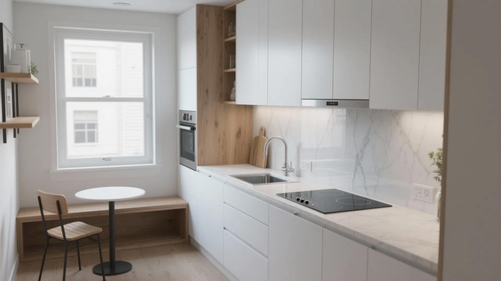 L-Shaped Small Kitchen Layout