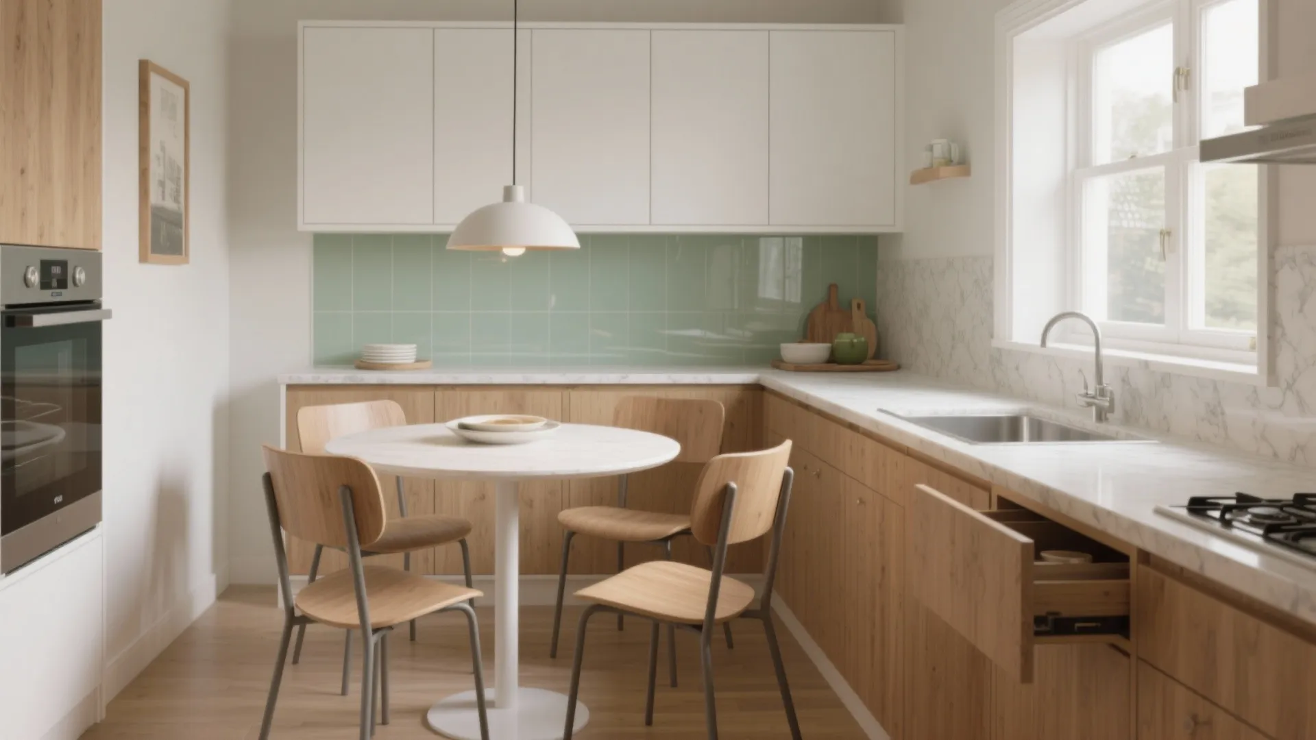 1) L-Shaped Kitchen-Diner Layout