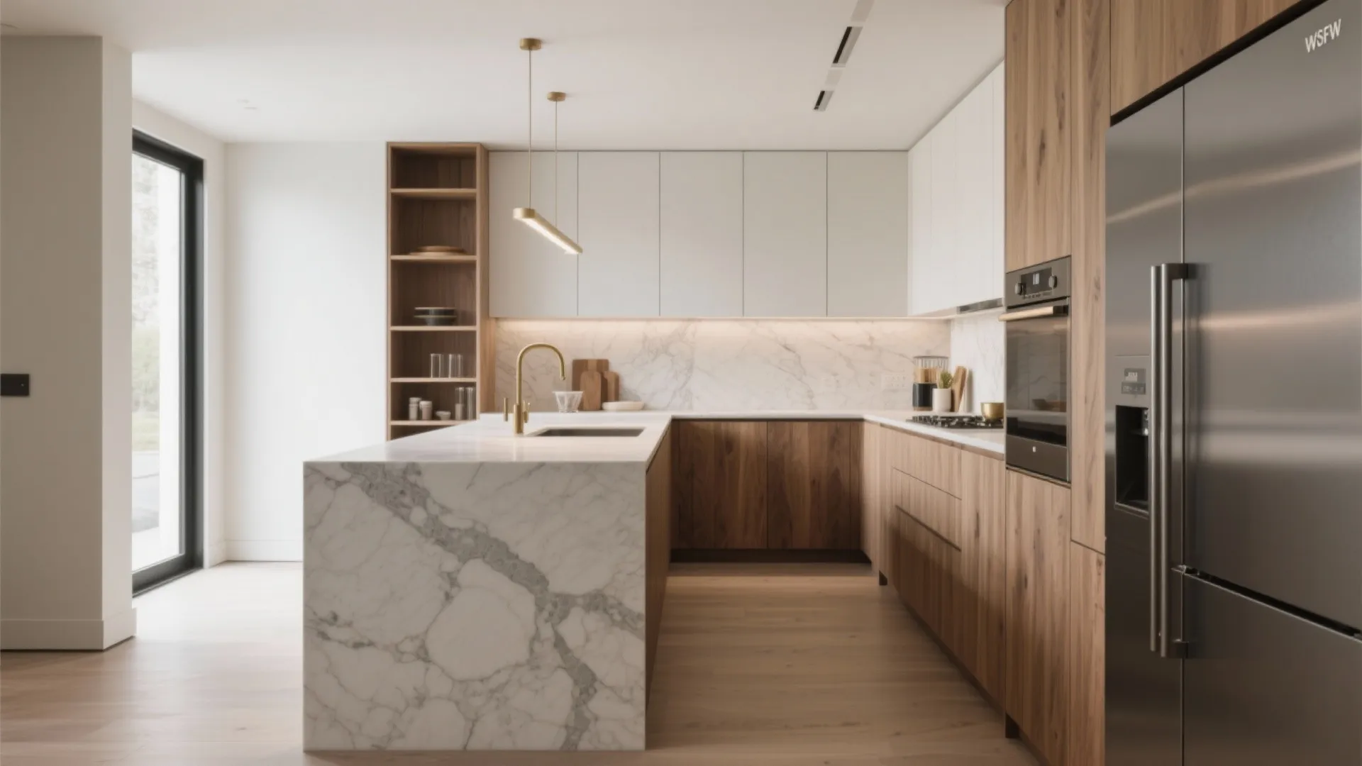 An L-Shaped Compact Chef’s Kitchen with a Lean Island