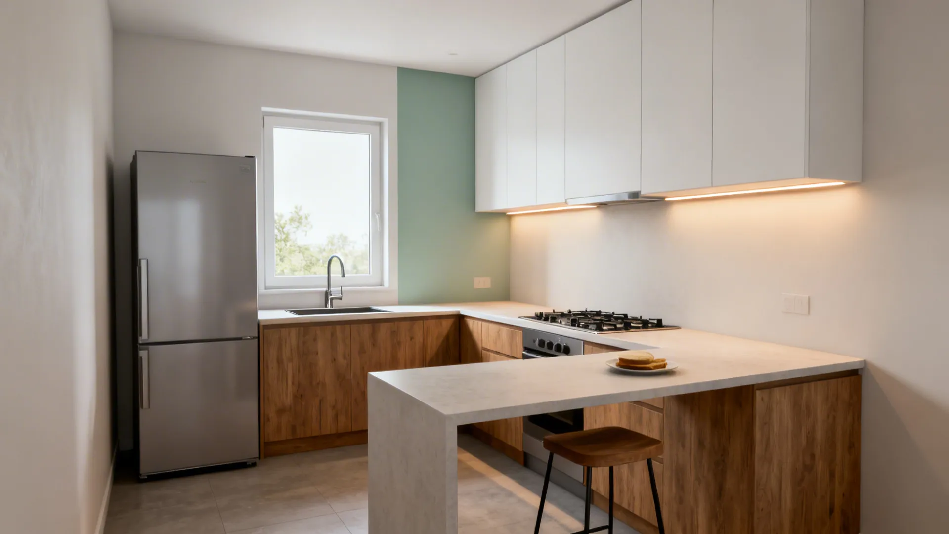 L-Shaped Layout That Multiplies Counter Space