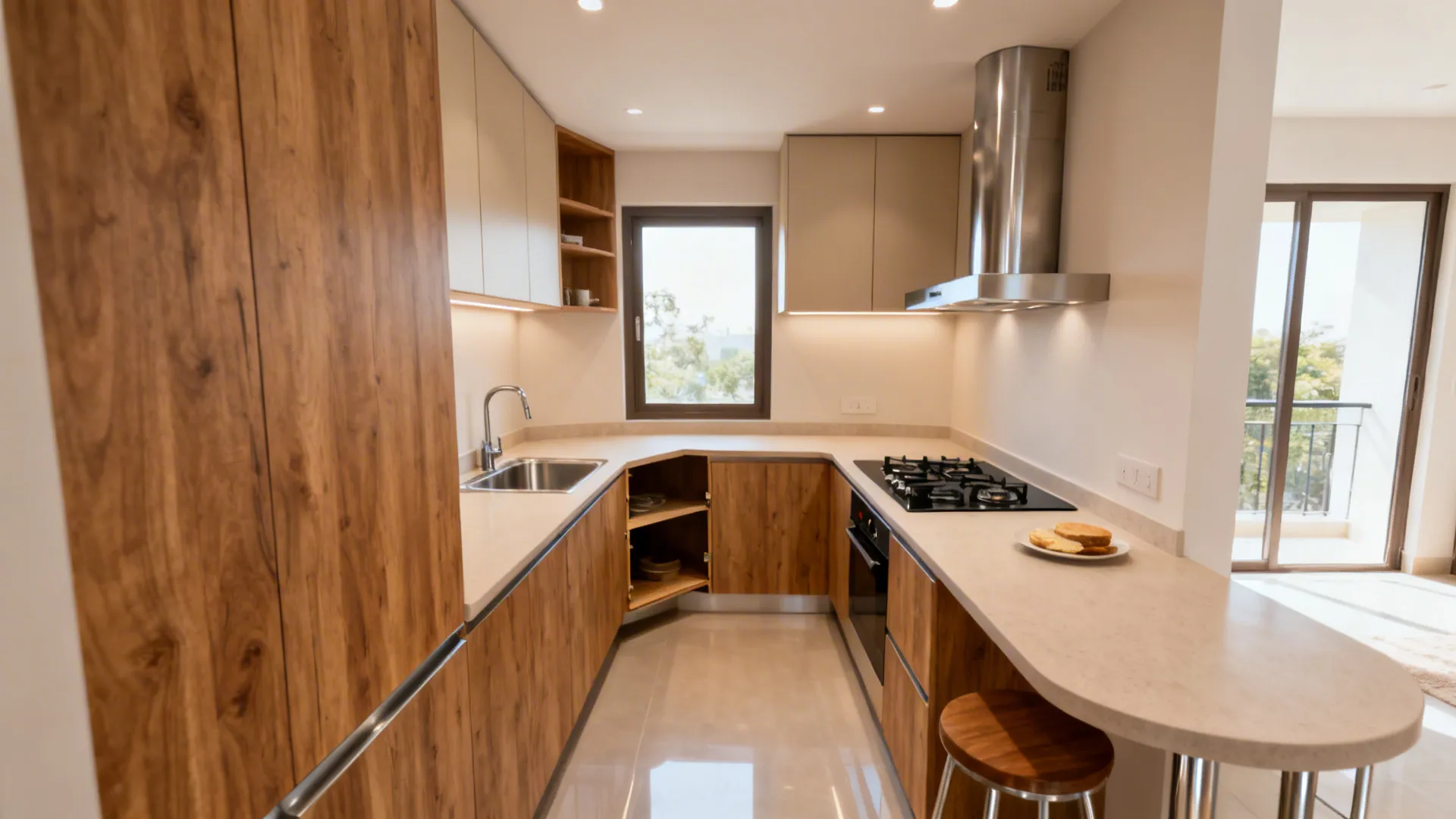 L-Shaped Layout with Defined Work Zones