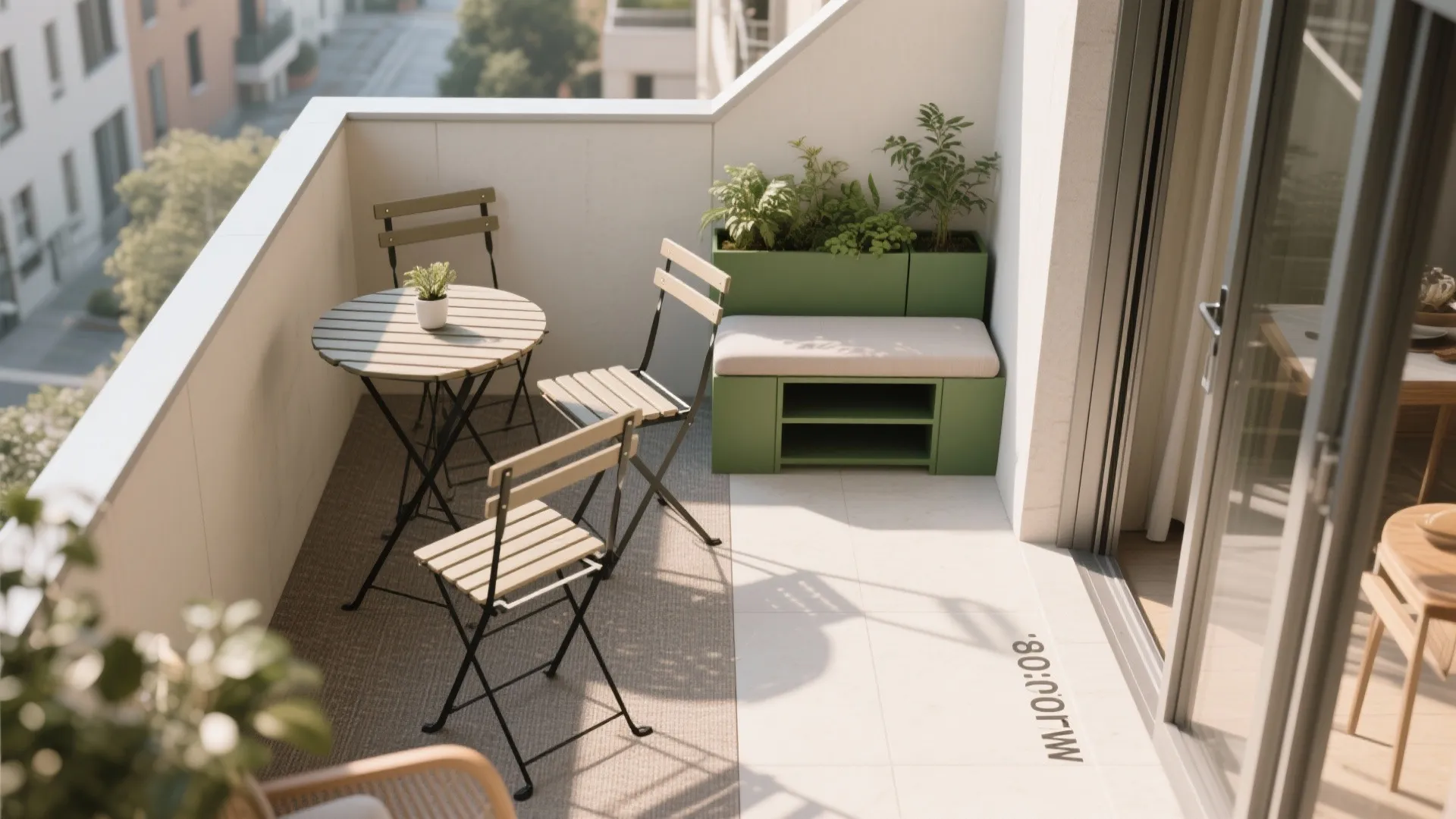 L-Shaped Balcony Layout for Zones