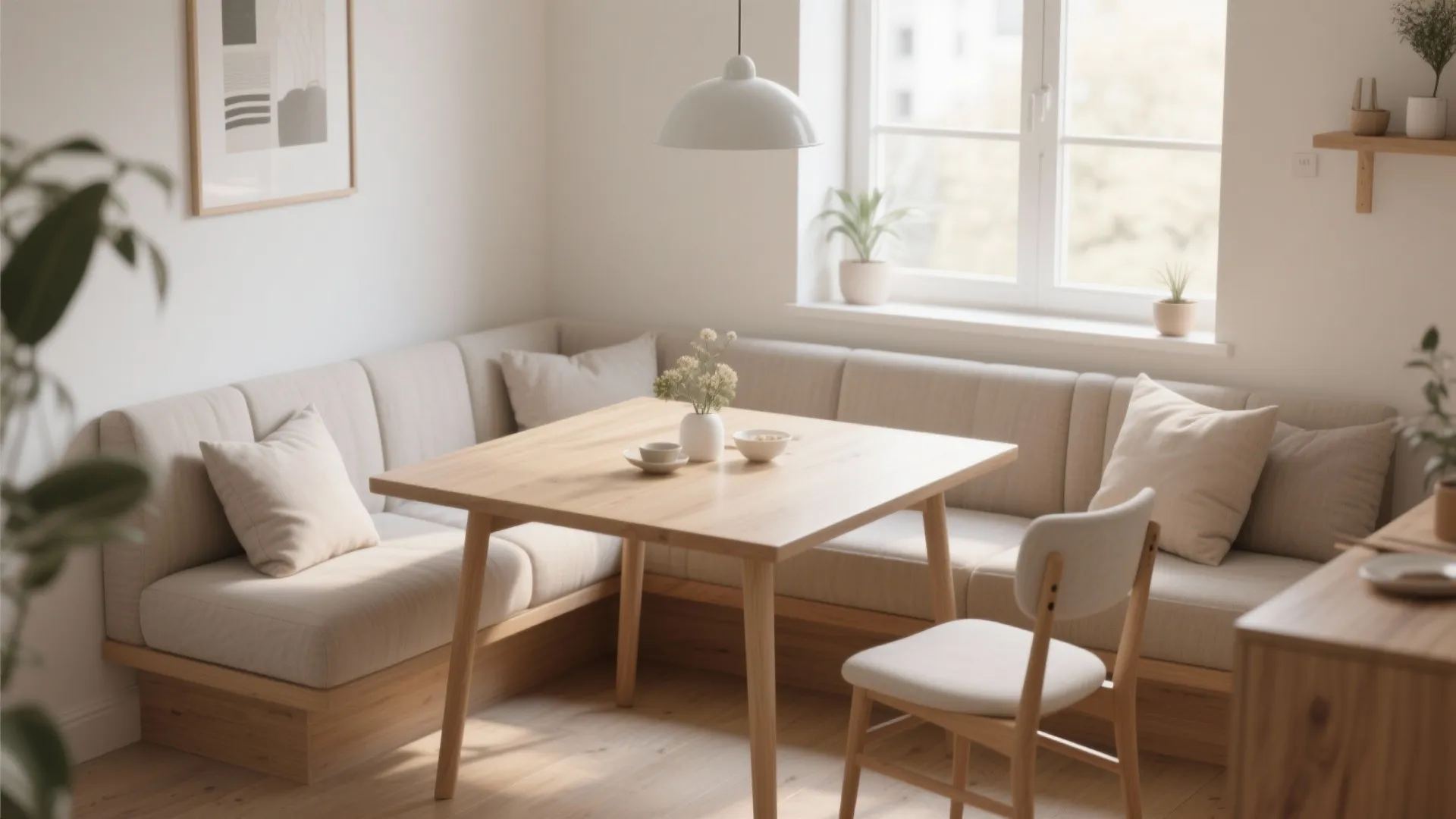 L-Shaped Banquette for More Seating