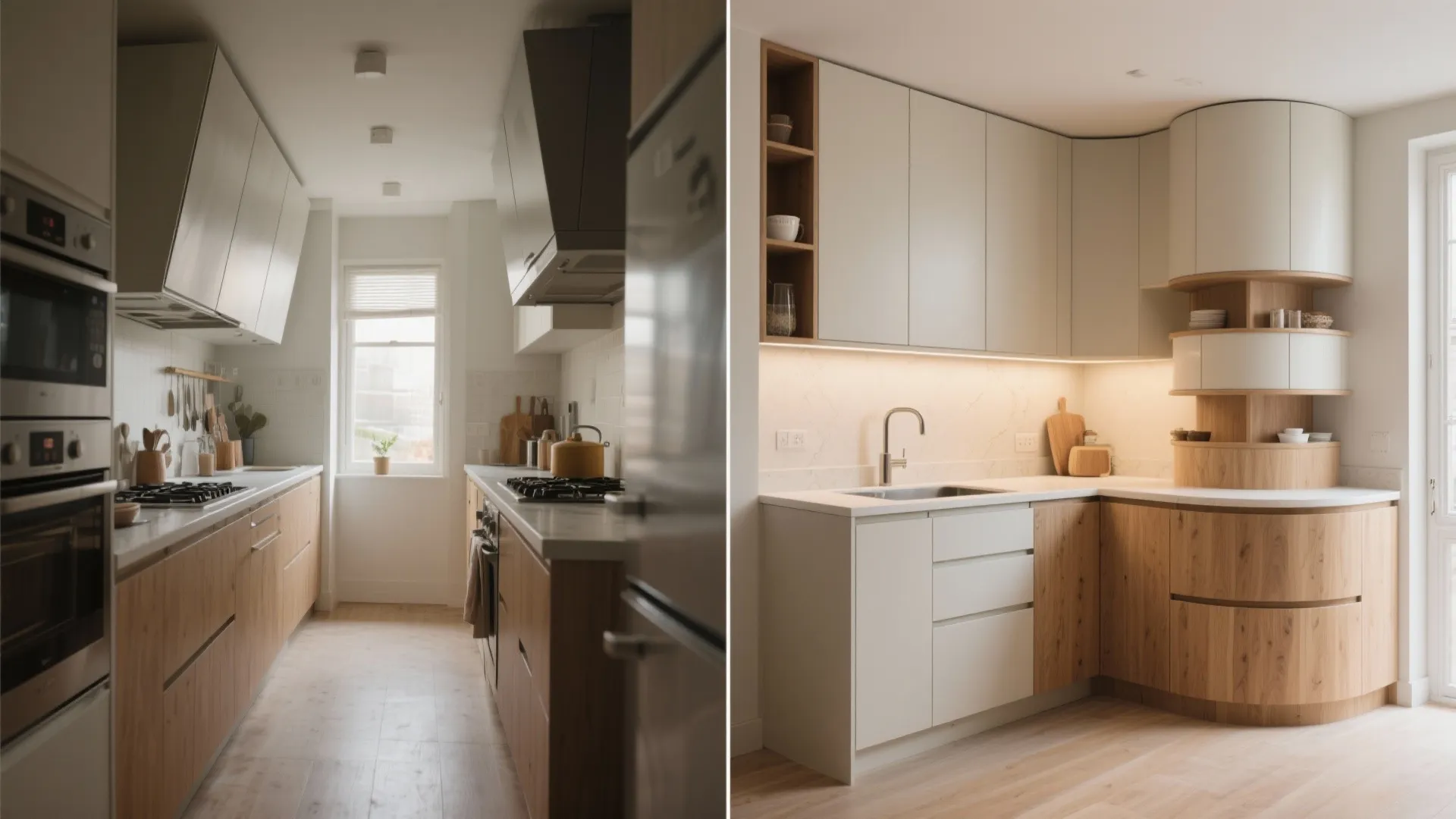 L-Shaped Layout to Release More Counter Space