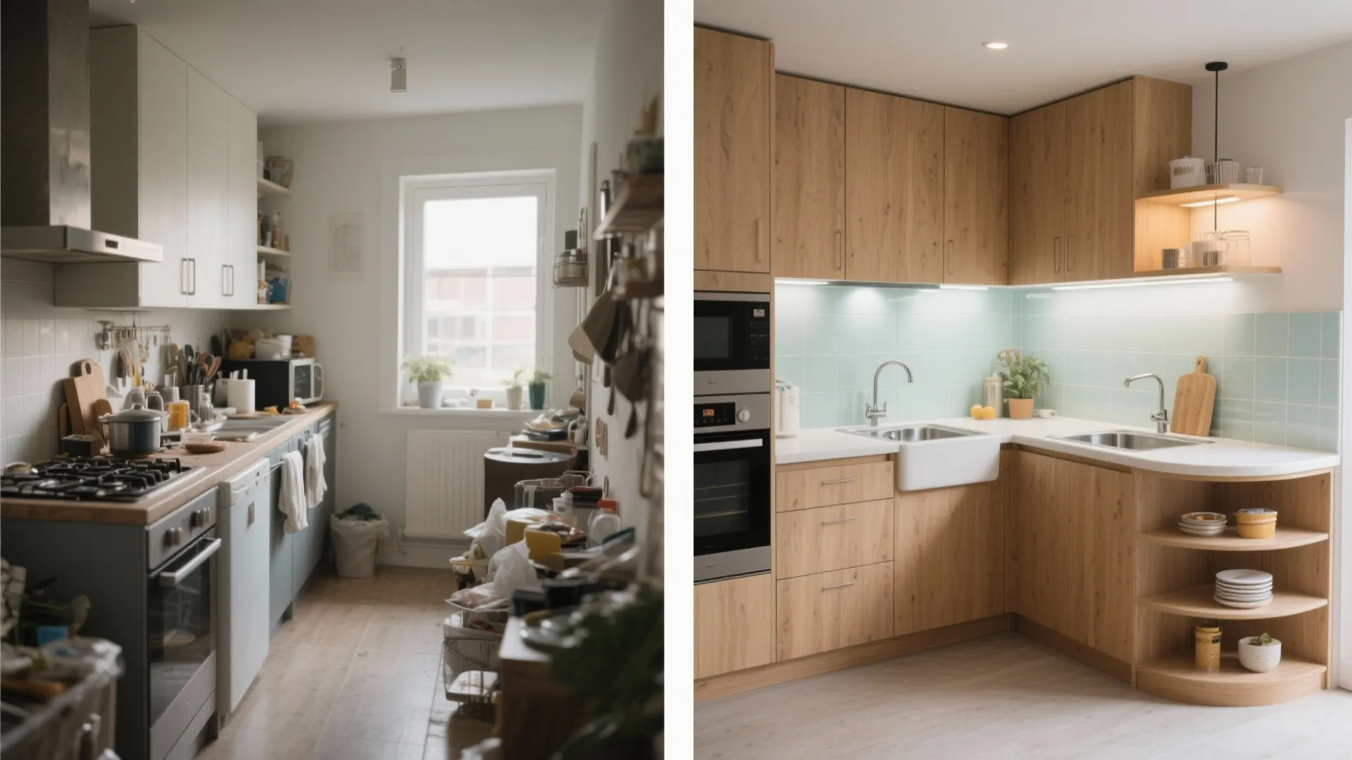 L-Shaped Layout to Free Counter Space