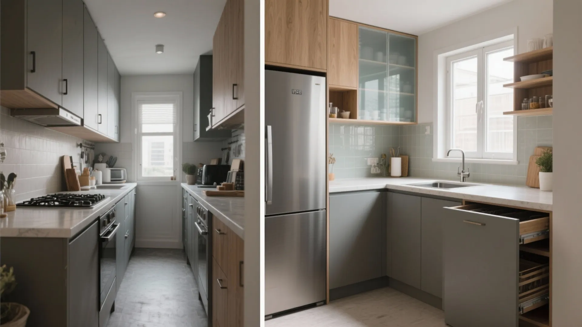 Flexible L-Shaped Layout in Tight Rooms