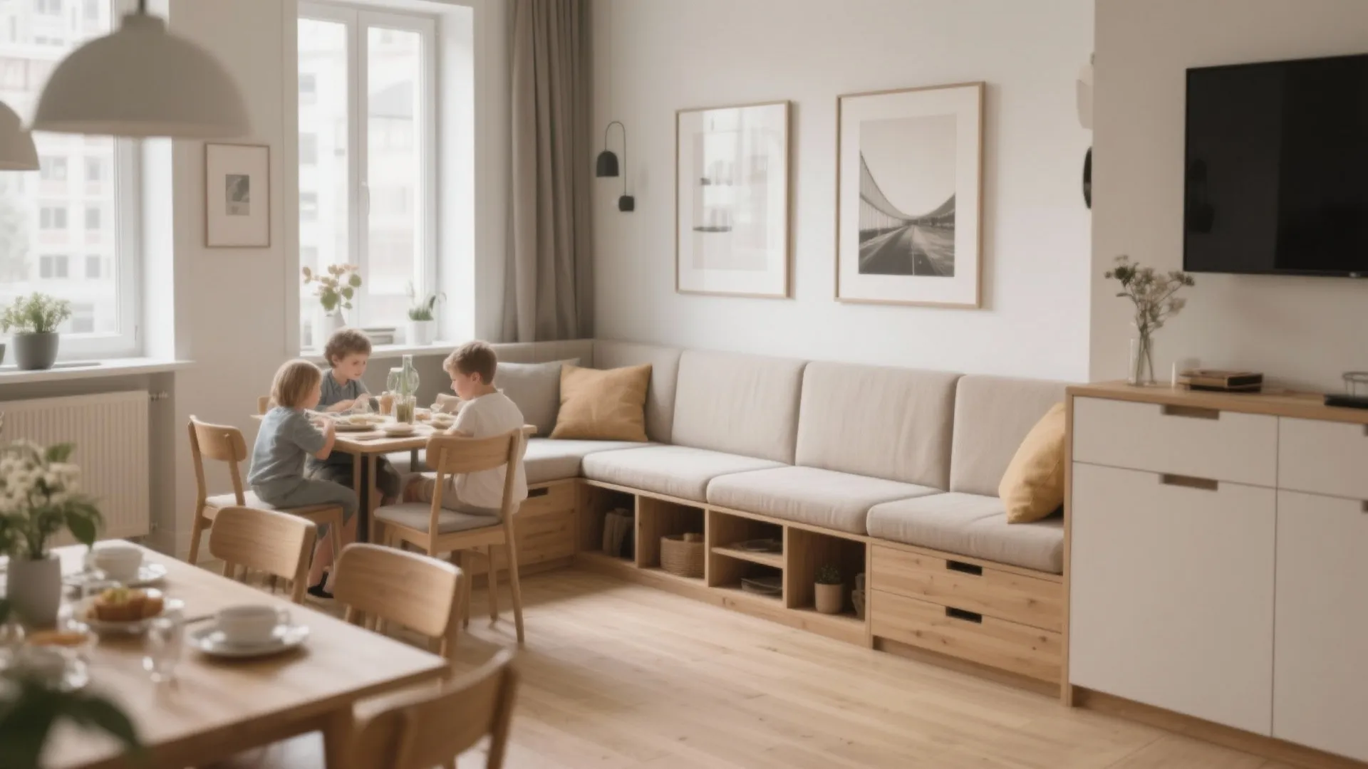 8. L-shaped Bench in a Corner