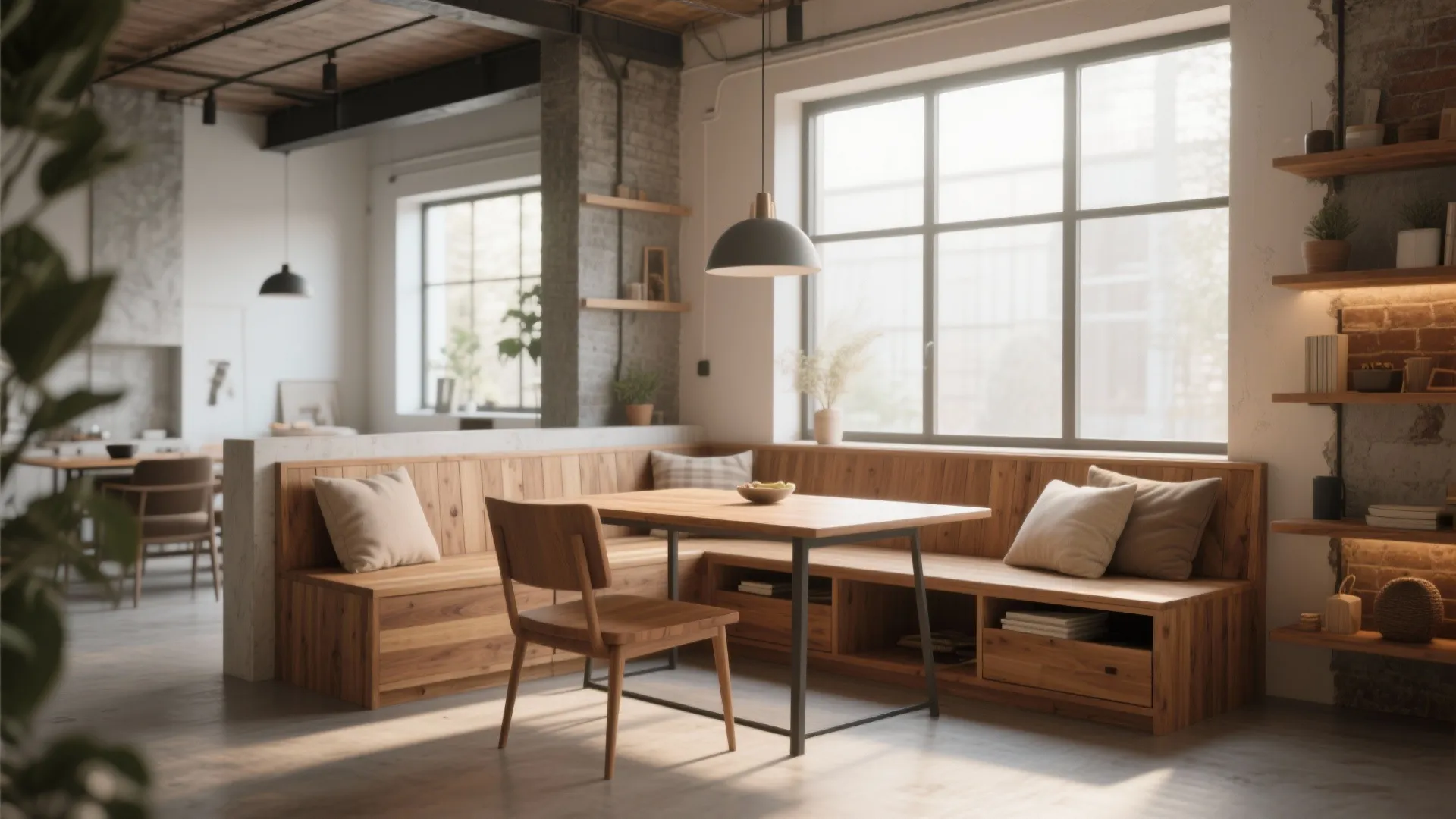 L-shaped Dining Benches