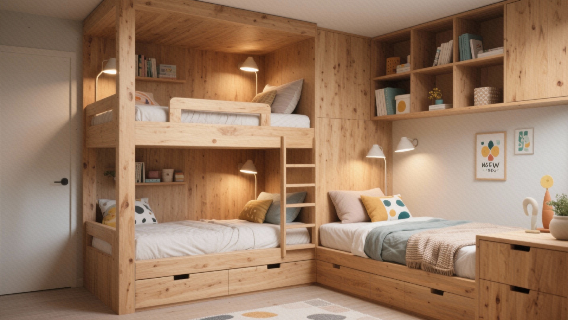 fit-3-beds-in-a-small-room-5-ideas