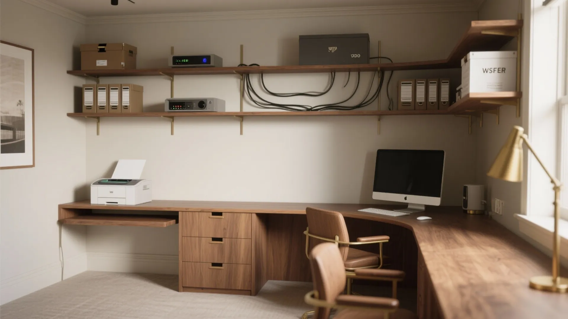 L-shaped planning to release counter and storage