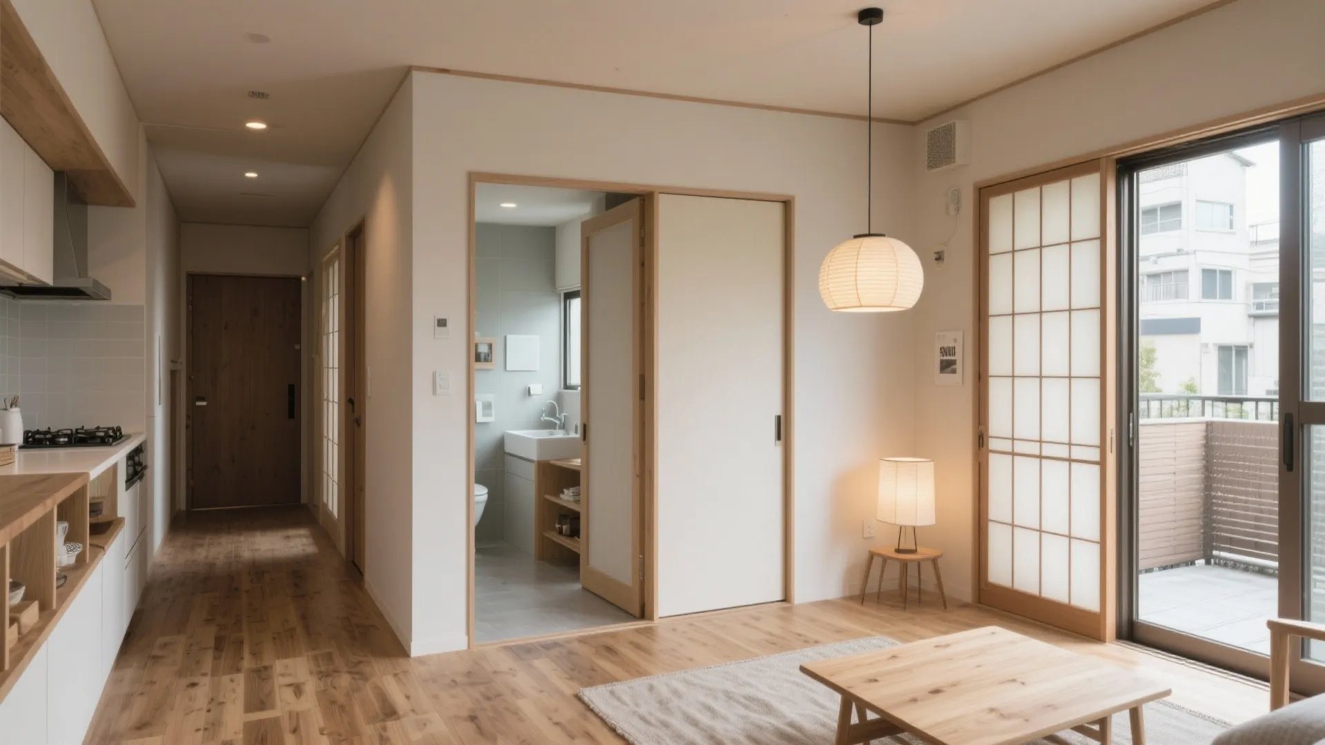 Tips 1: 東京小戸建でも回遊できるL字の動線計画（動線規劃 × 3LDK平屋）