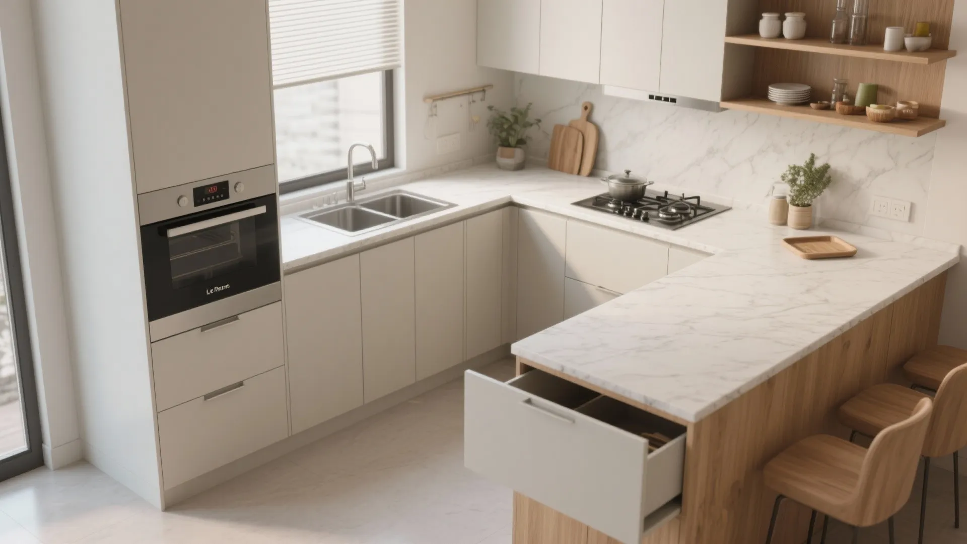 L-Shaped Layout To Unlock Counter Space