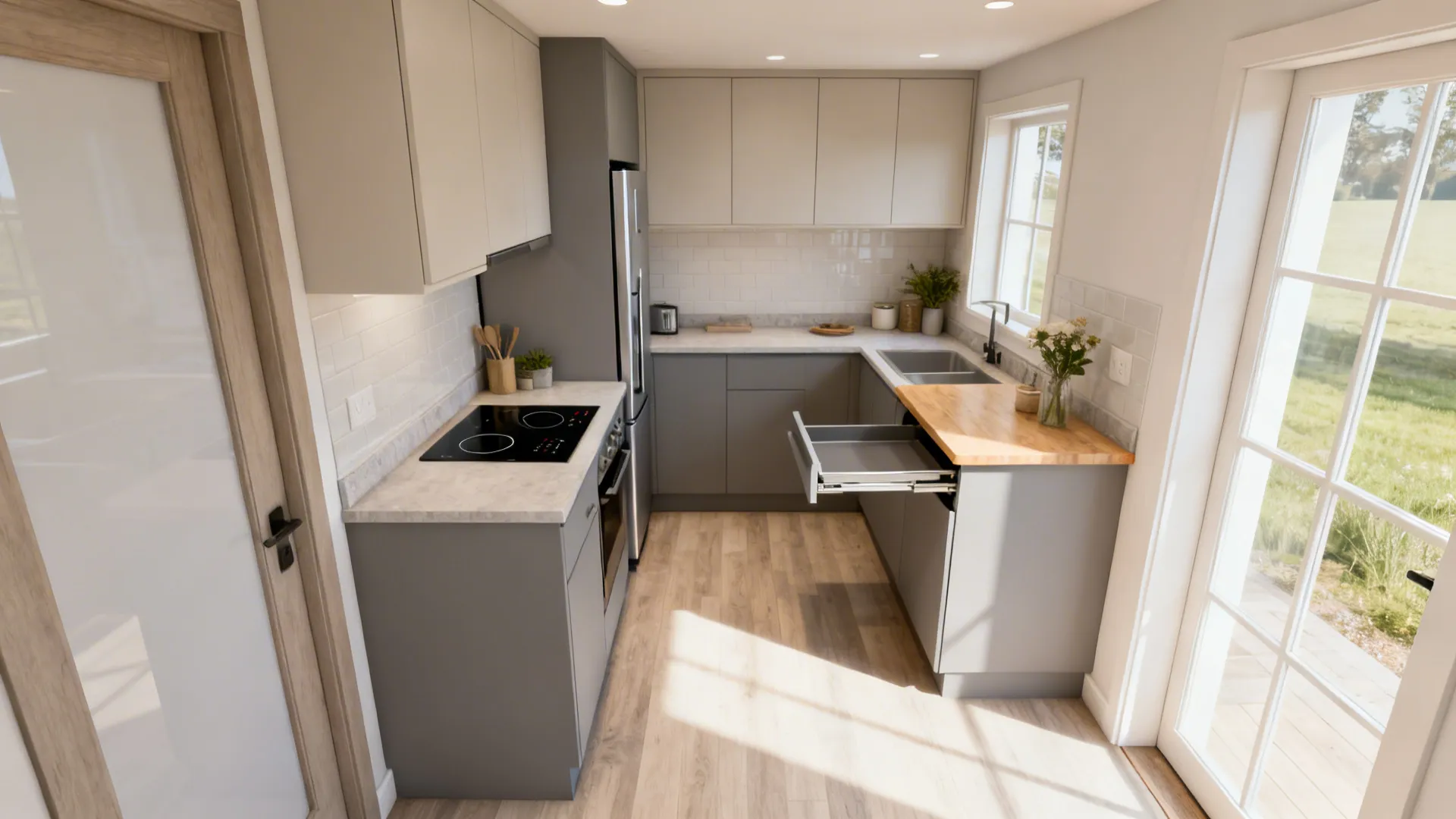 Idea 3: L-Shaped Layout to Unlock Counter Space