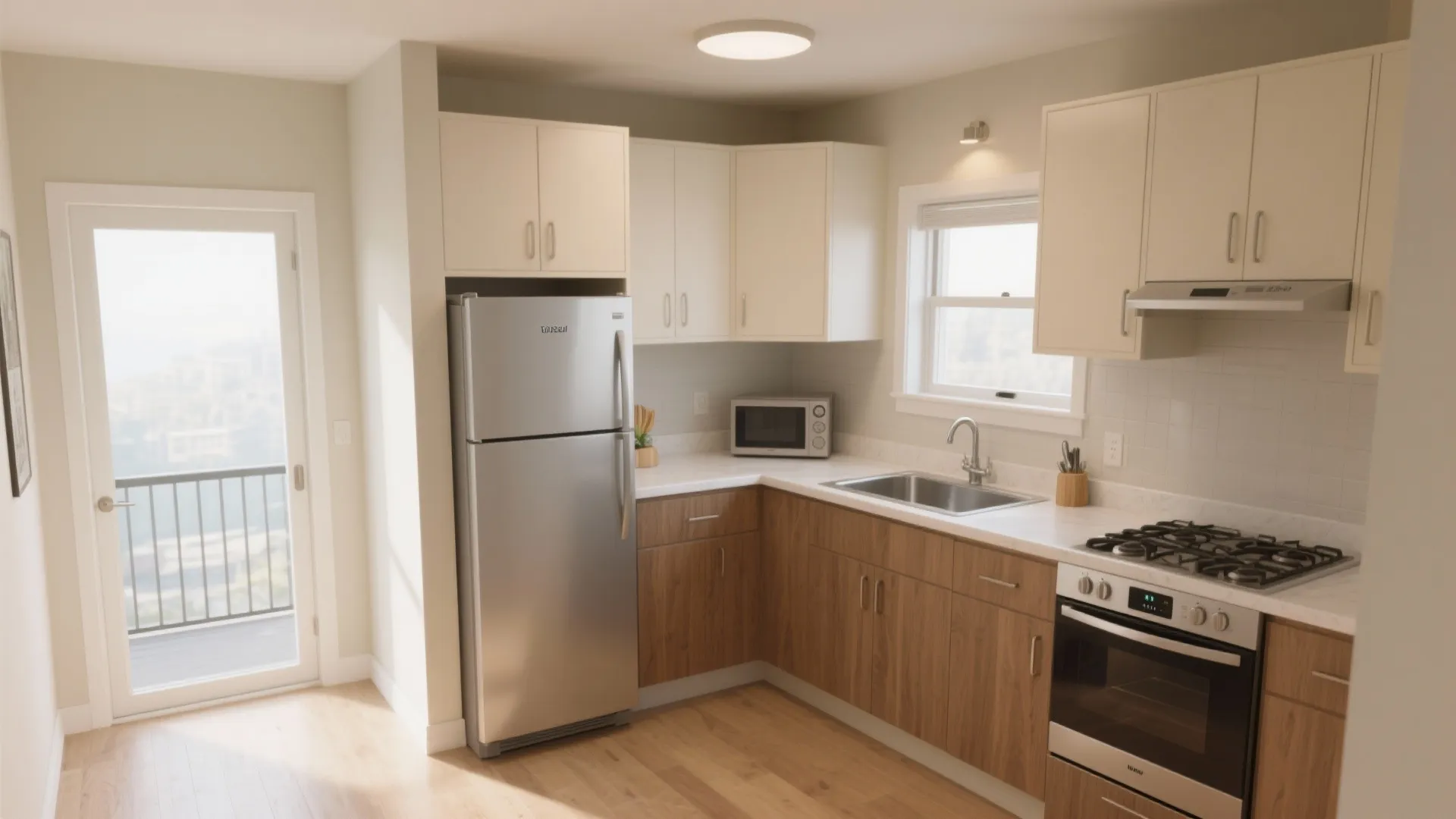 L-Shaped Layout to Free More Counter Space