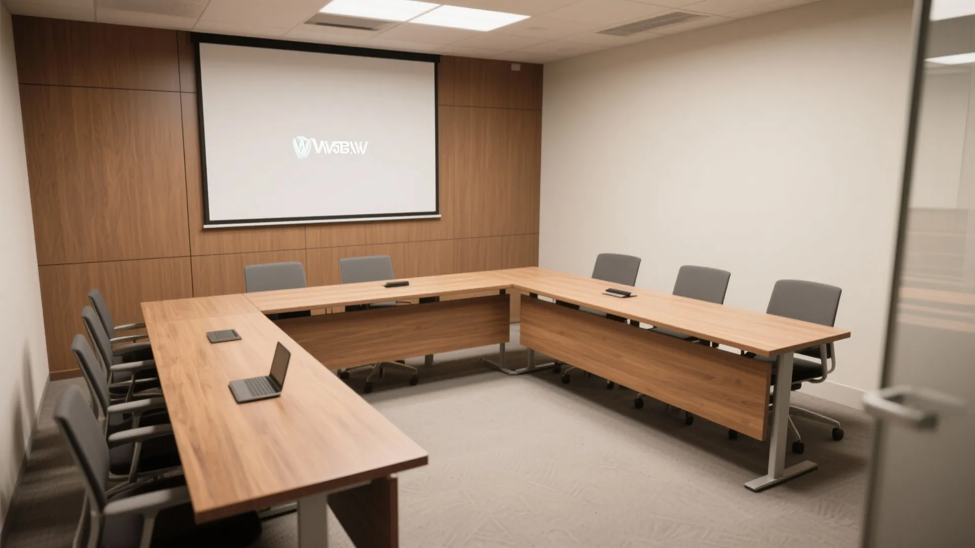 Compact L-Shaped Table Layout