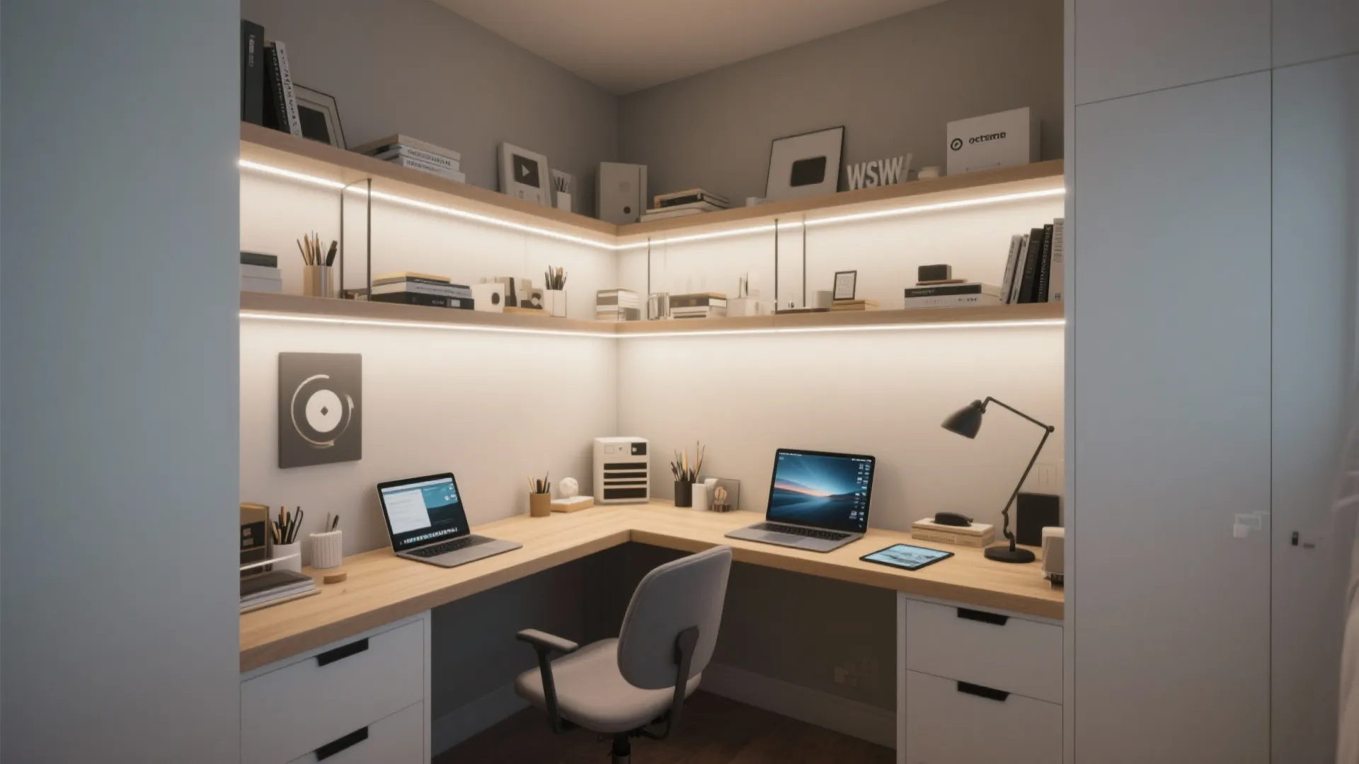 L-shaped Desk in the Corner