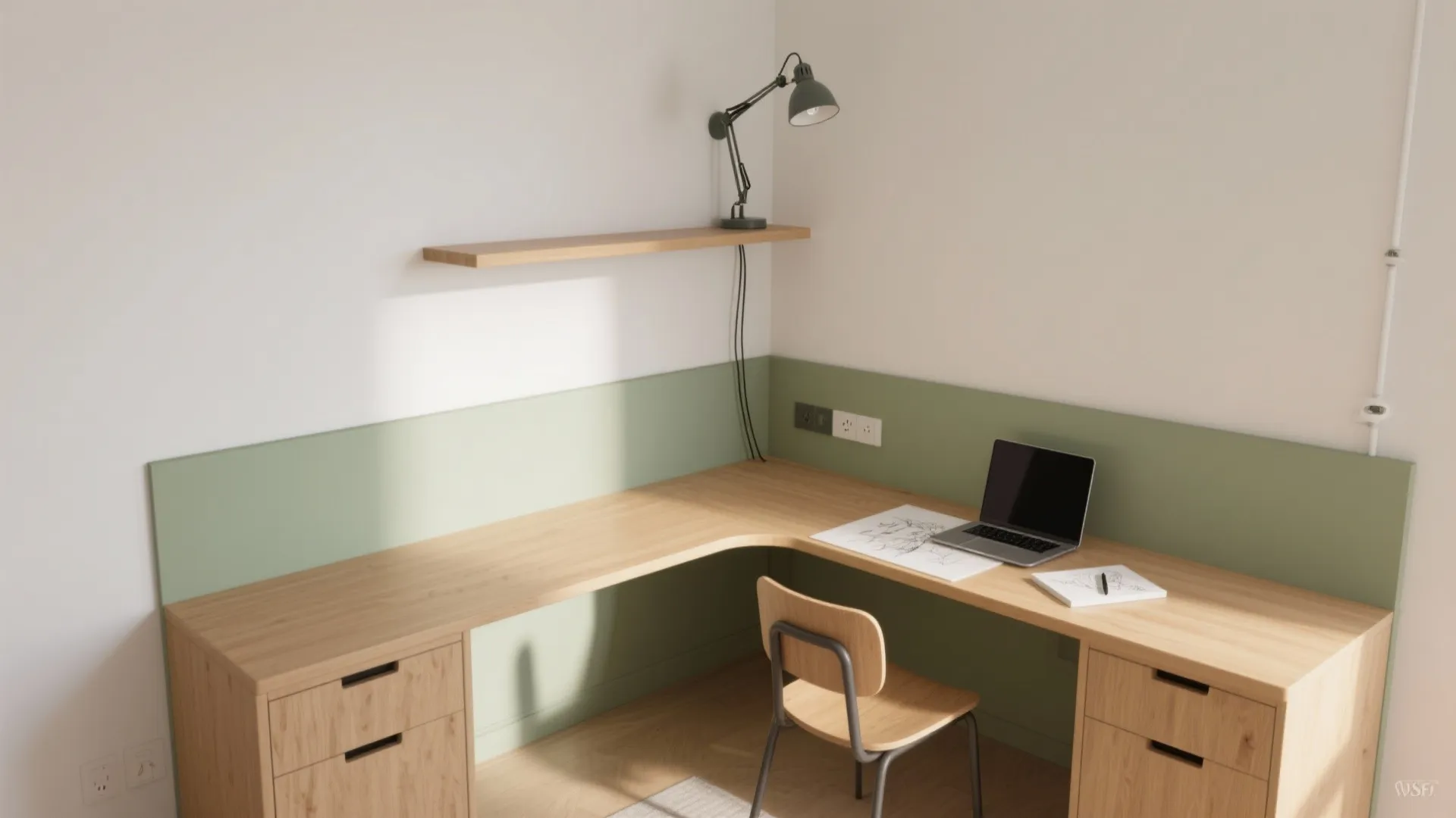 L-shaped desks that maximize corners