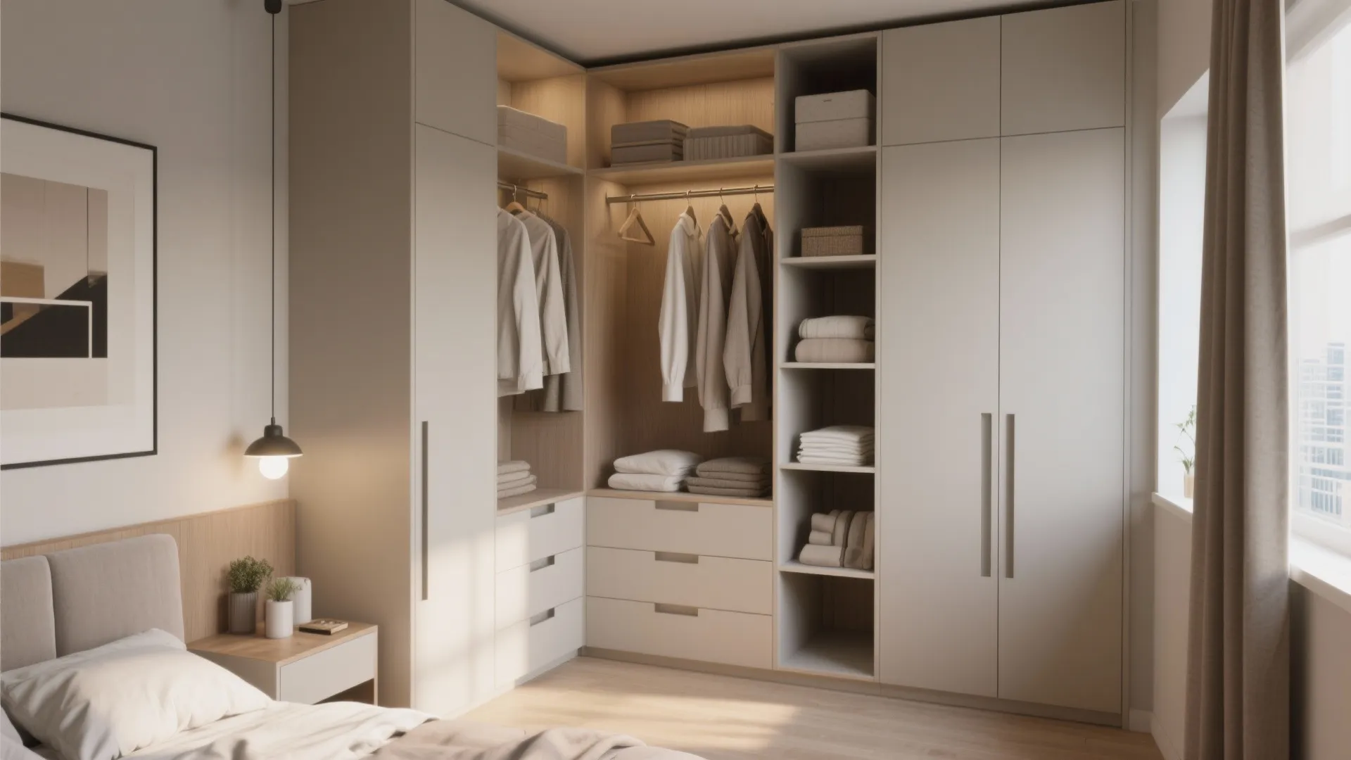 L-Shaped Corner Wardrobes