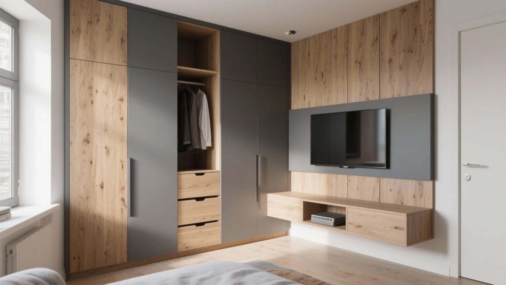 L-Shaped Corner Wardrobe