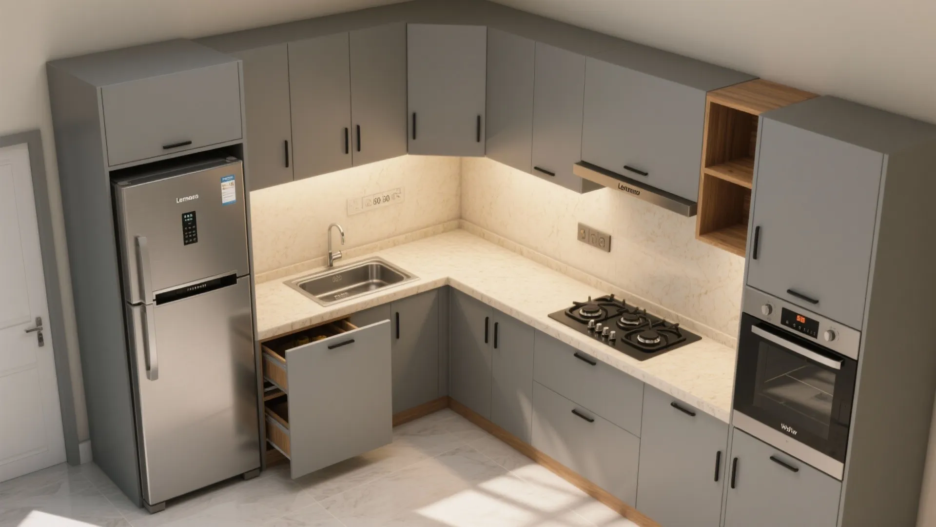 L-Shaped Layout to Unlock More Counter Space