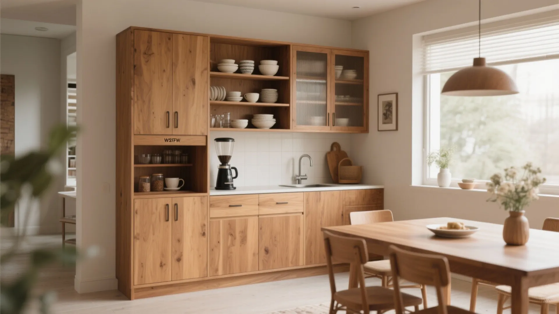 L-Shaped Crockery Unit in Corner Spaces