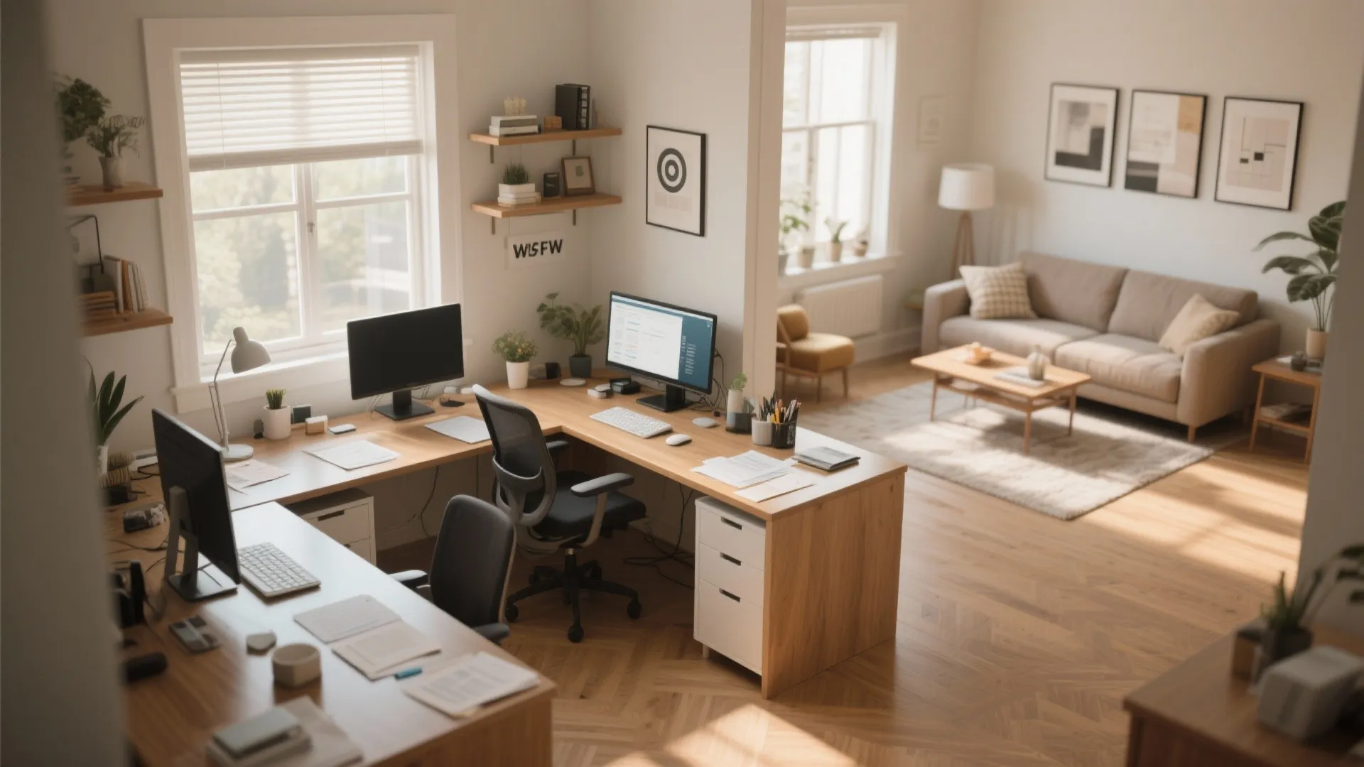 3. L-Shaped Desk Layout