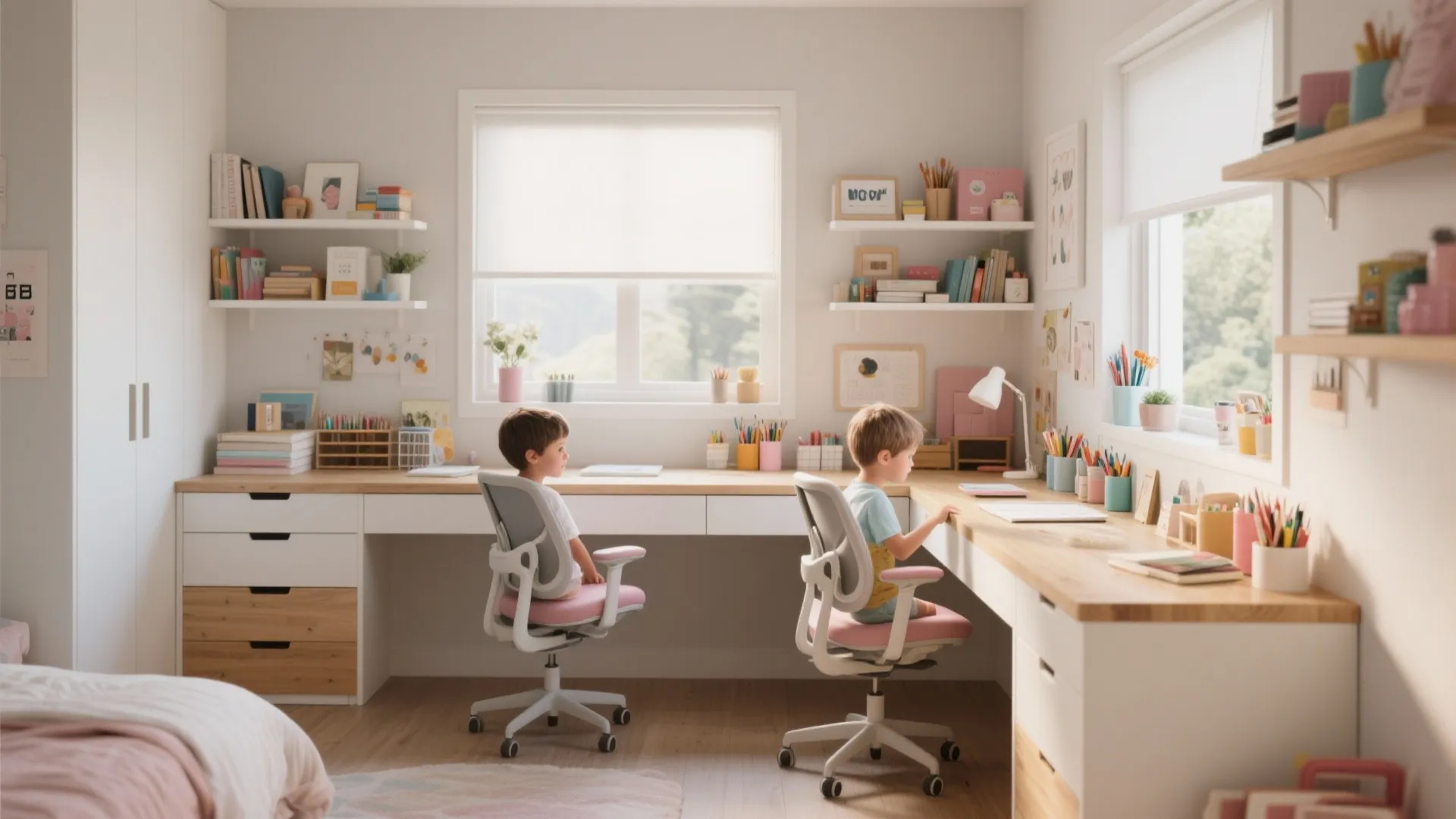 3. L-Shaped Desk for Study and Play