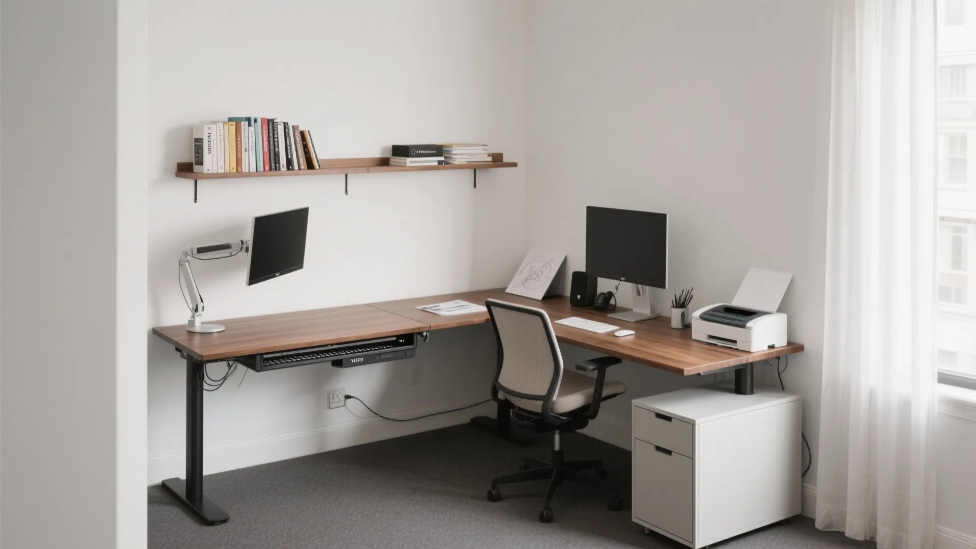 [Section: Inspiration 1] L-Shaped Micro-Zones That Max Out the Desk