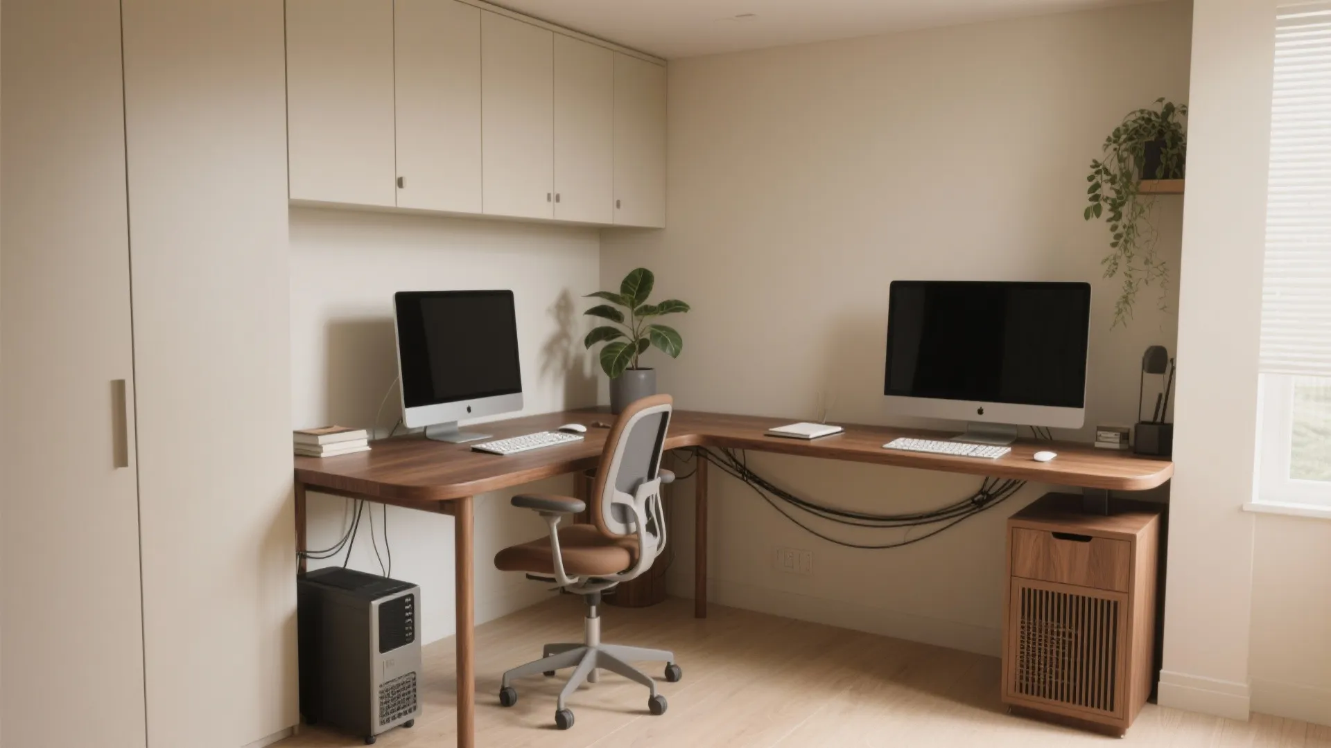L-Shaped Desk That Works the Corners