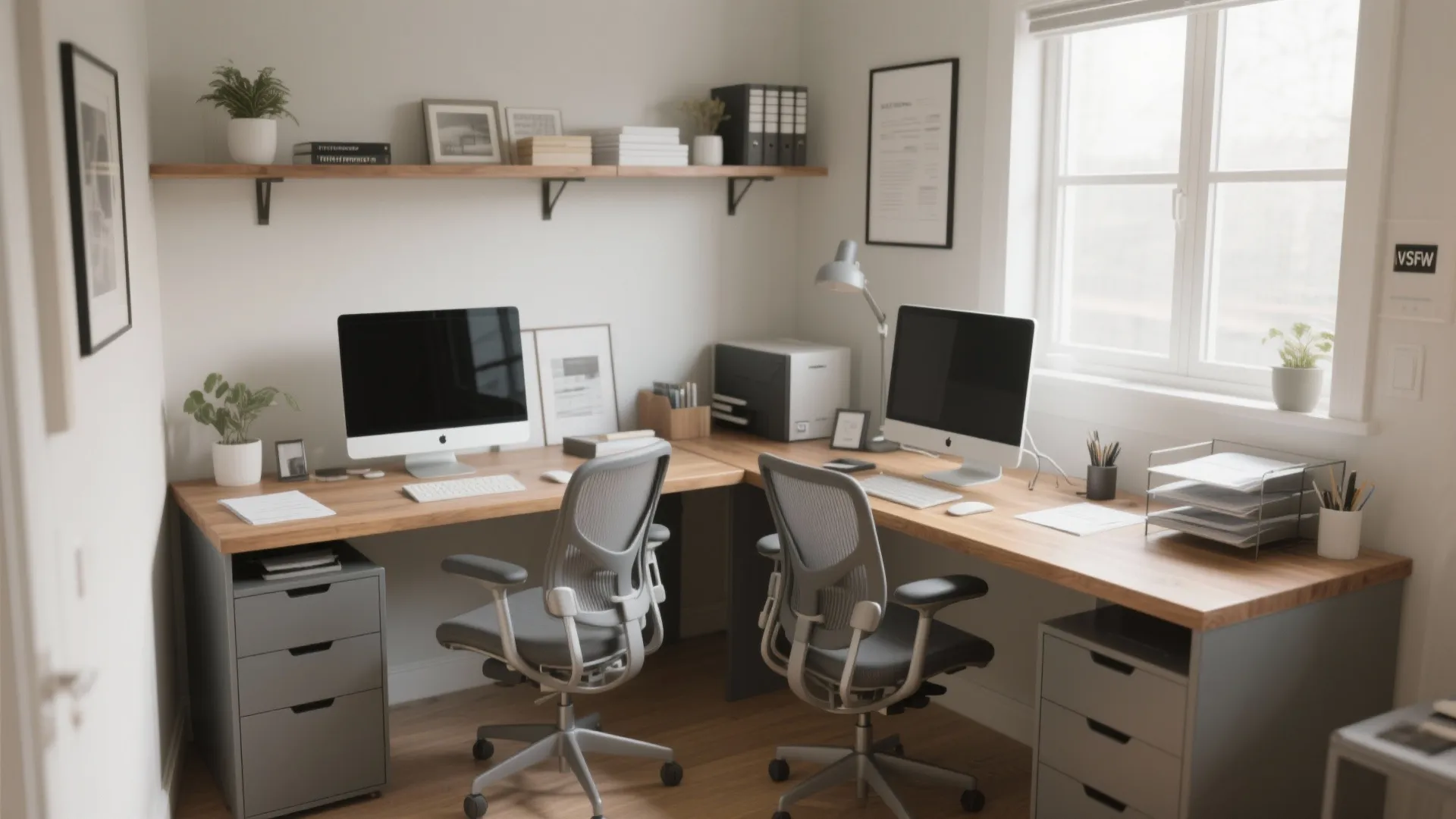 L-Shaped Desk to Maximize Corners