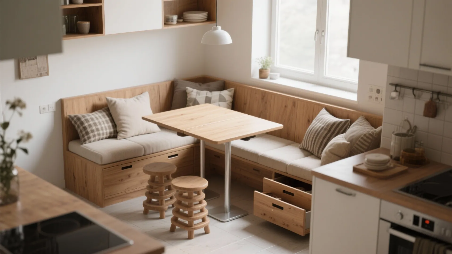 Flexible L-shaped Dining Corner