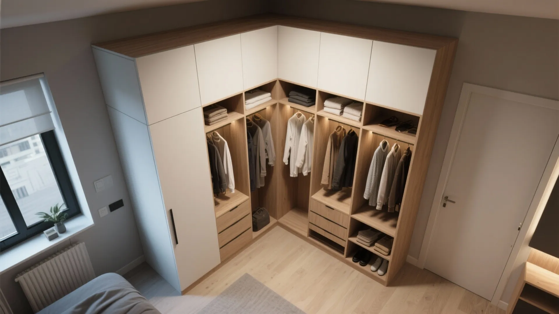 L-Shaped Dressing Room Layout