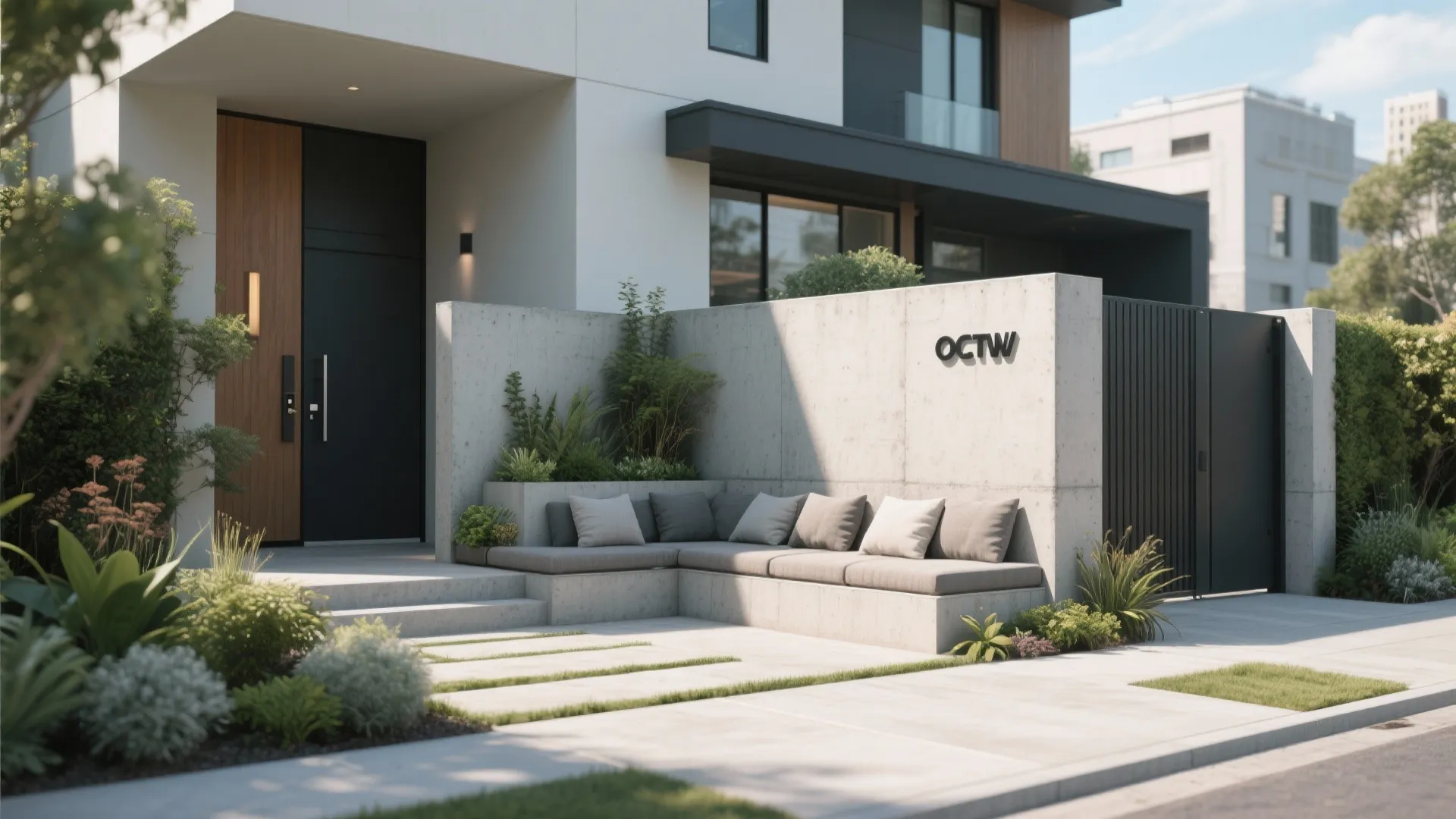 Modern L-Shaped Entry