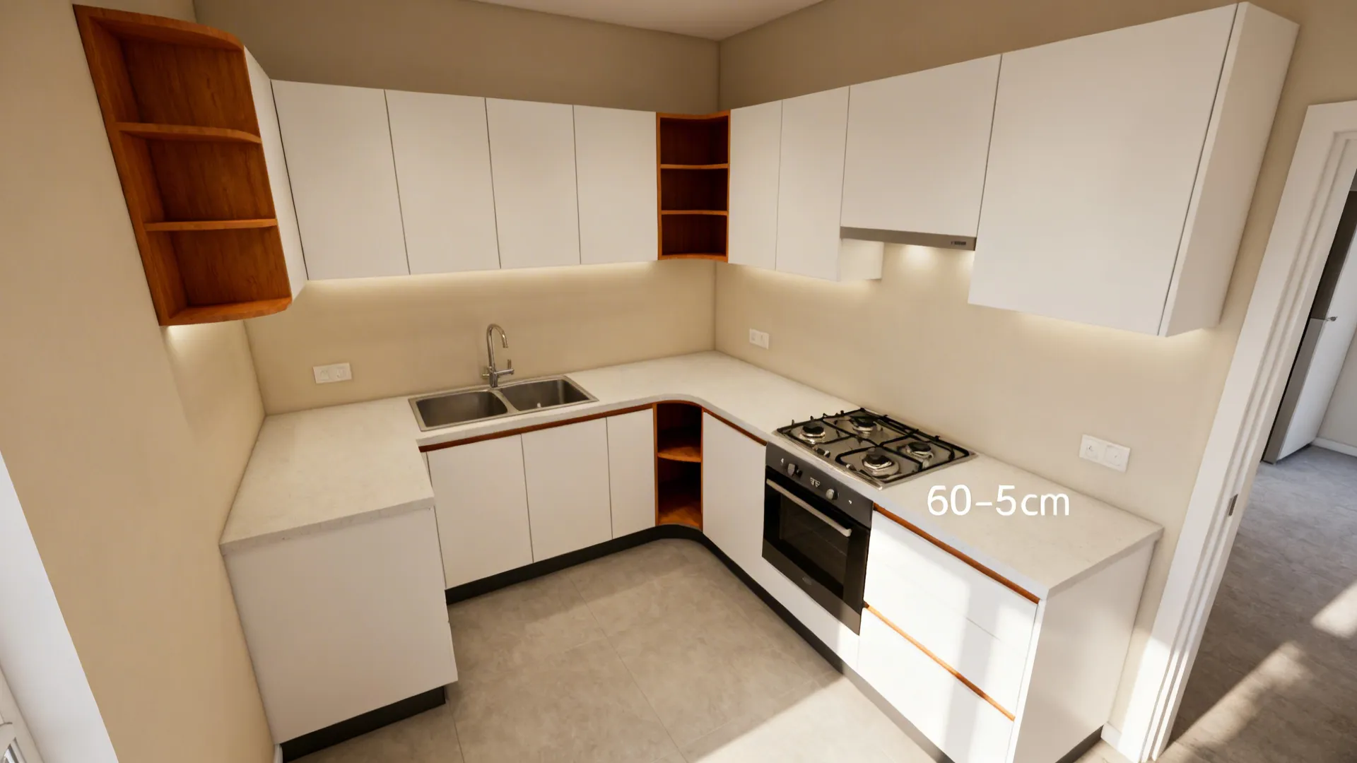 L-Shaped Kitchens That Maximize Flow