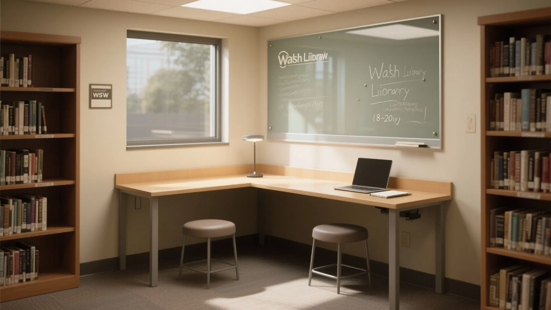 L-shaped focus zone with a writable wall