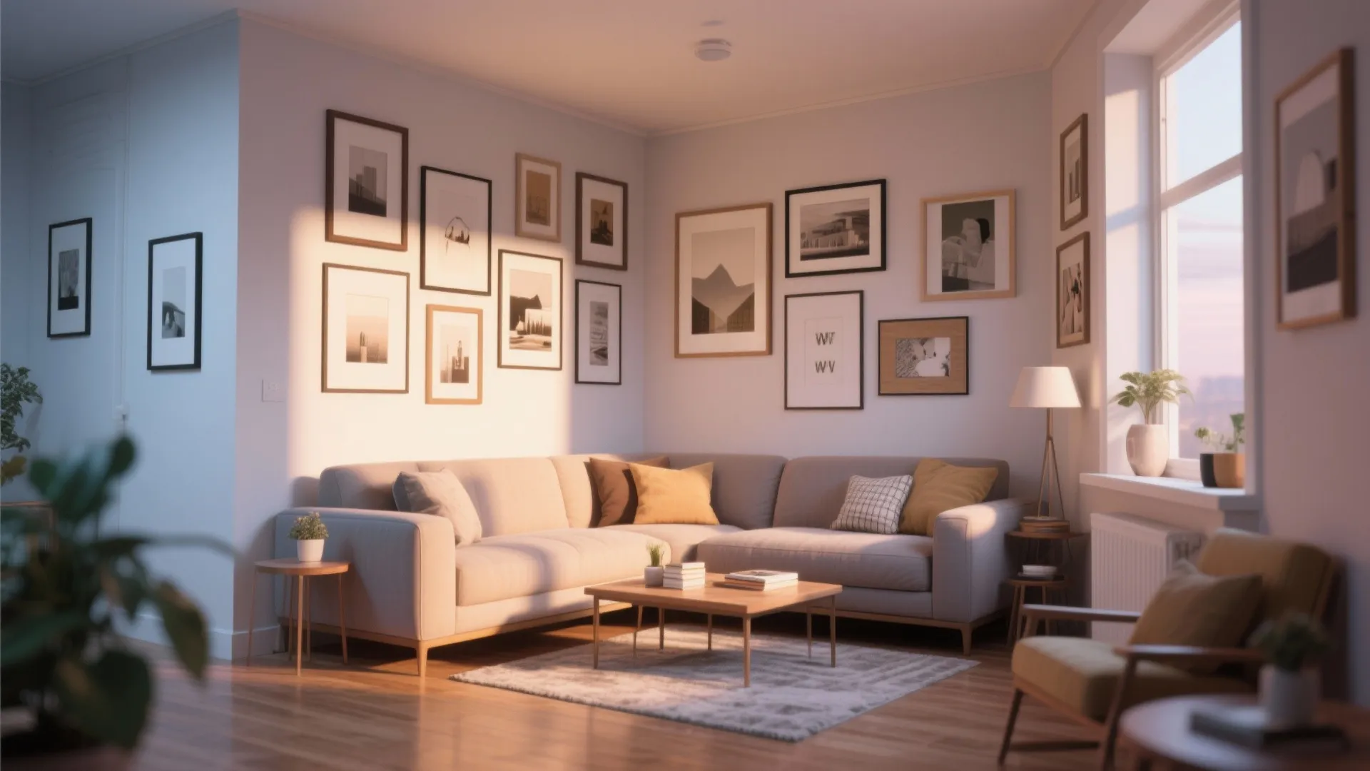 Frame Cluster with L-Shaped Layout