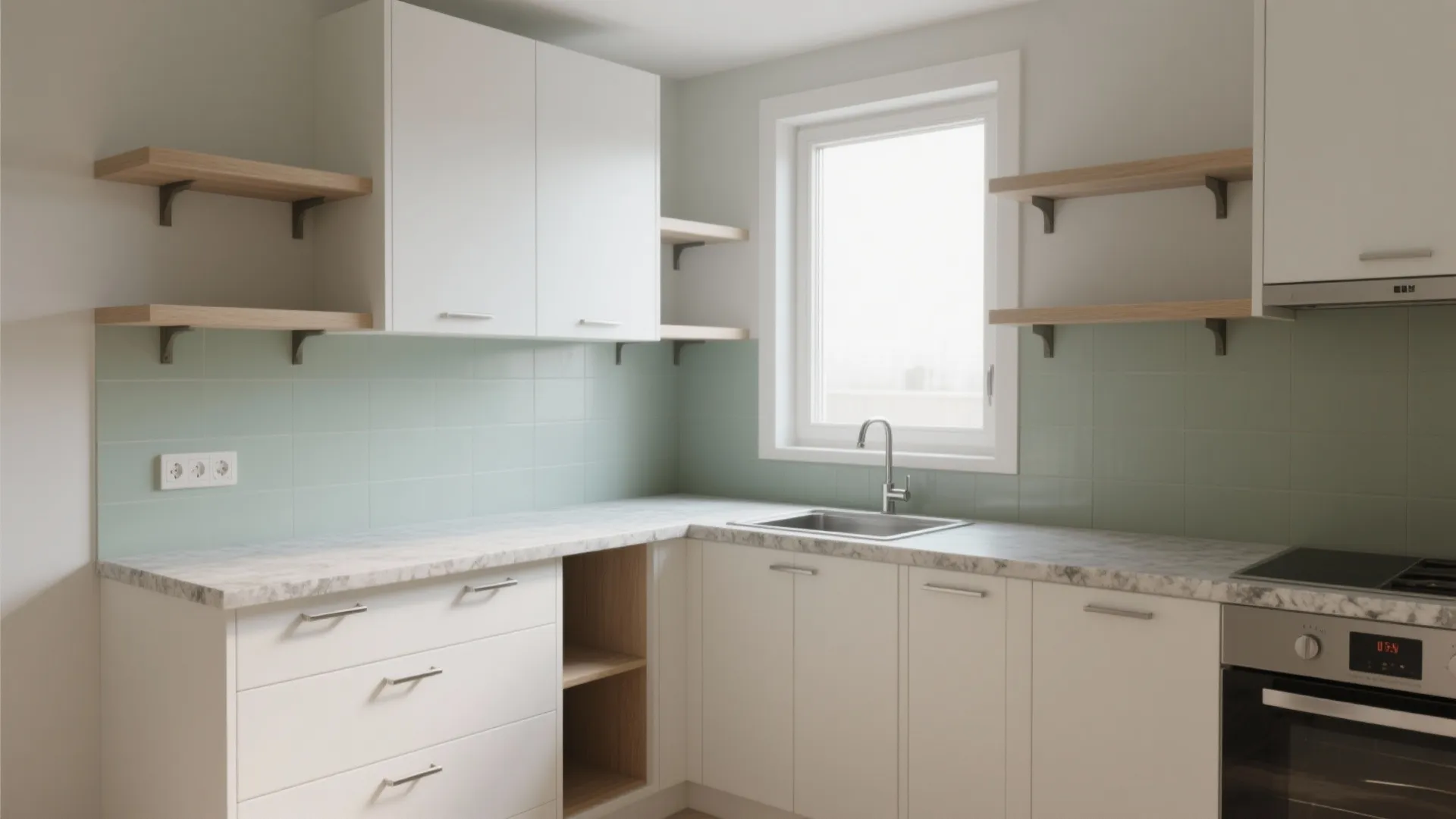 L-Shaped Stud Strategy to Maximize Counter Runs