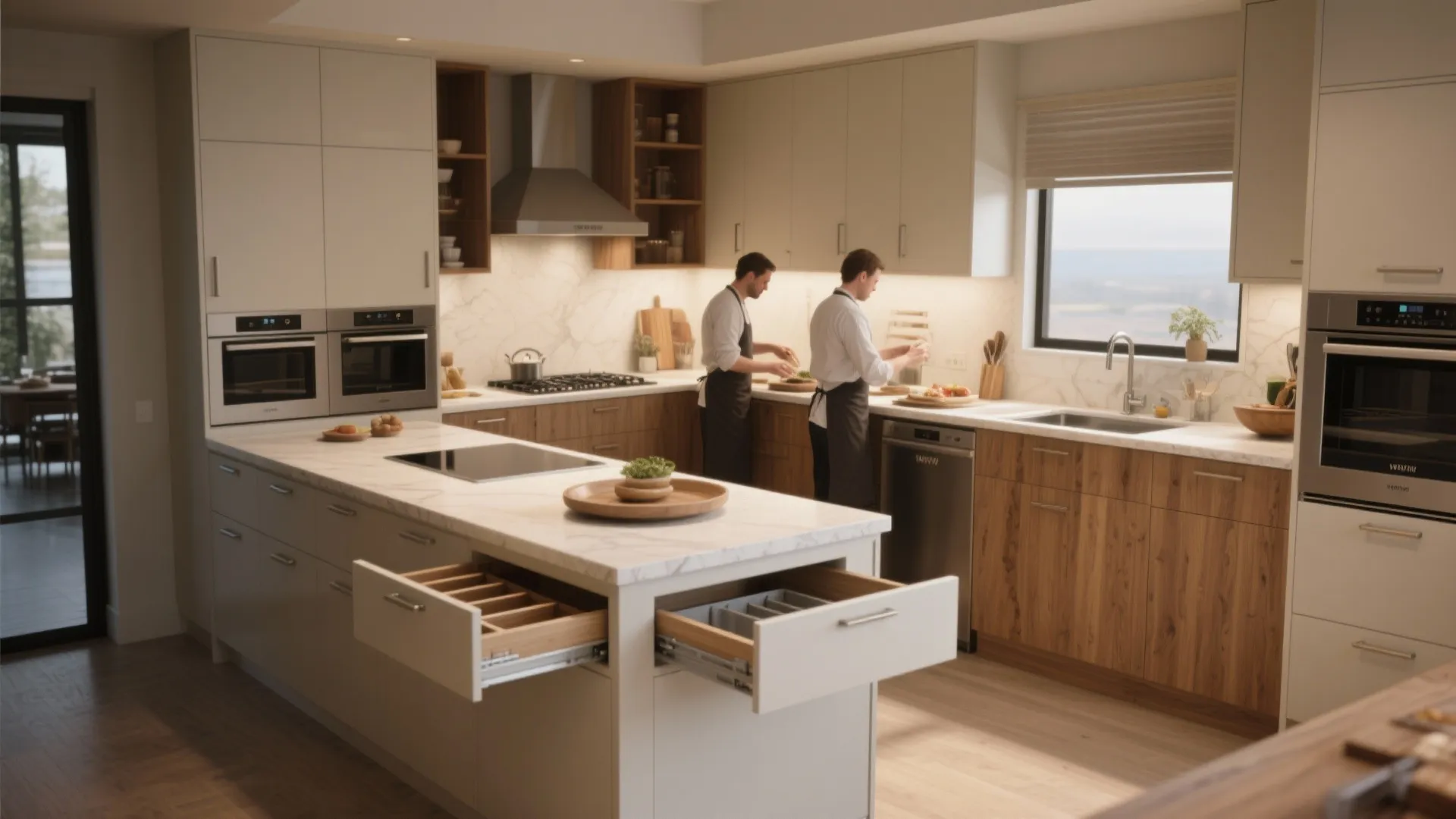 3. L-Shaped Galley Hybrid