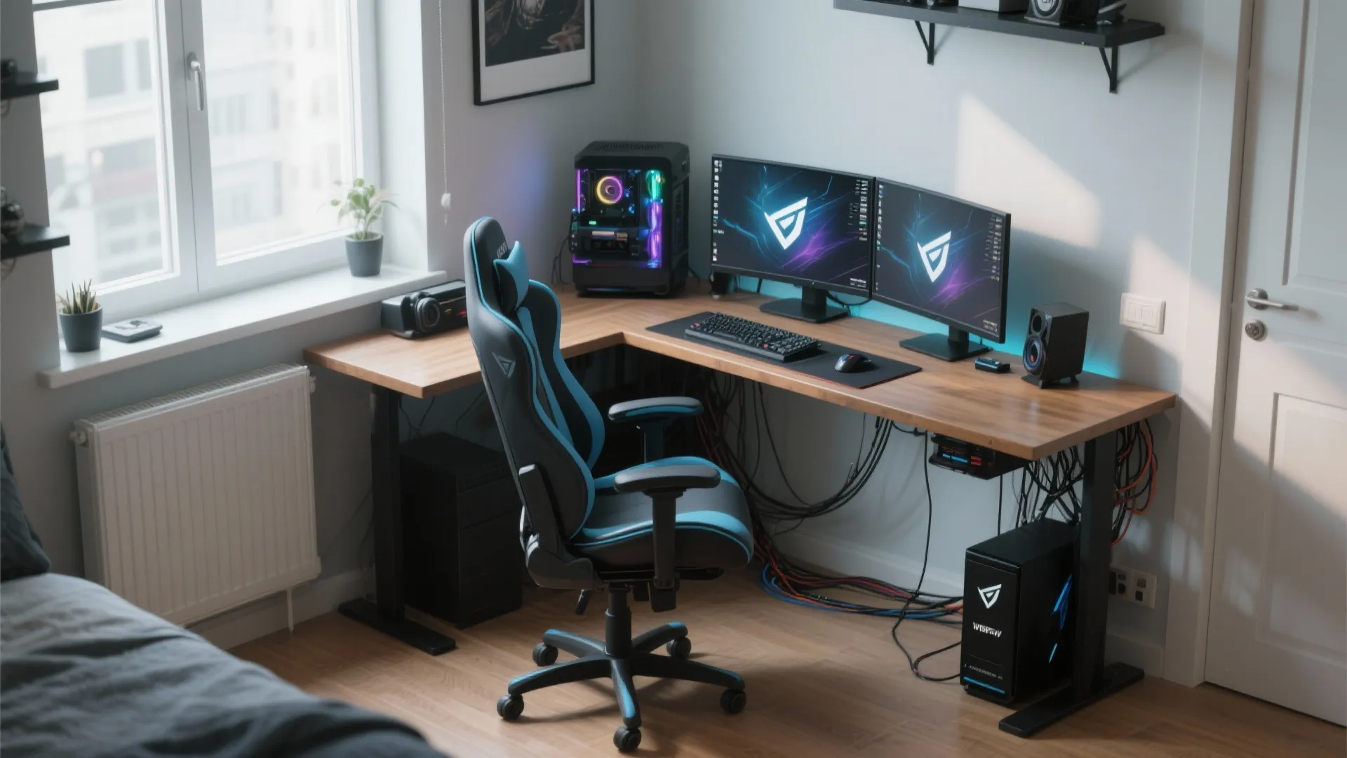 Compact L-Shaped Desk