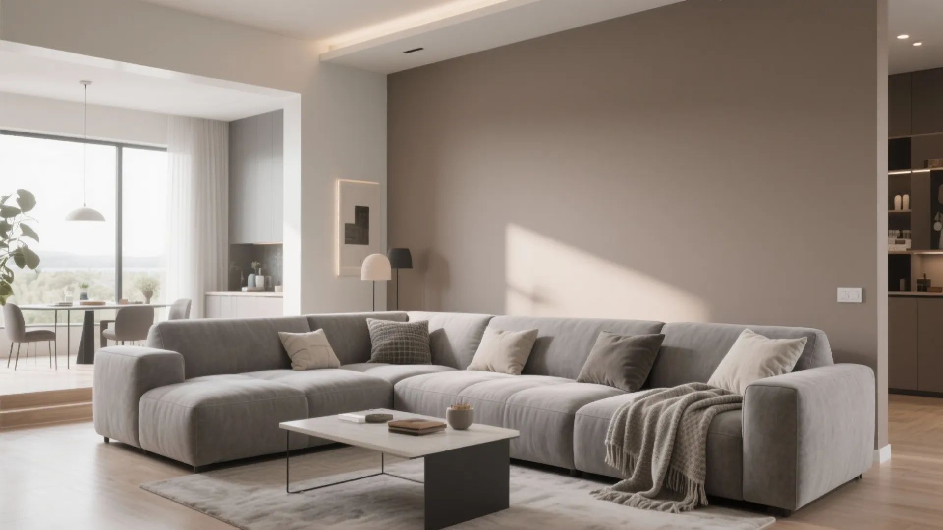4. L-Shaped Sectional in Soft Grey