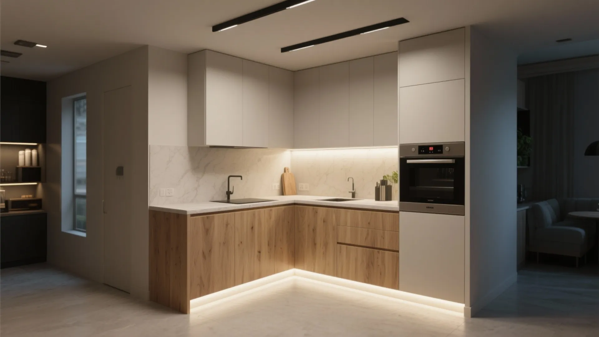 5. L-Shaped Half Wall for Defined Corners