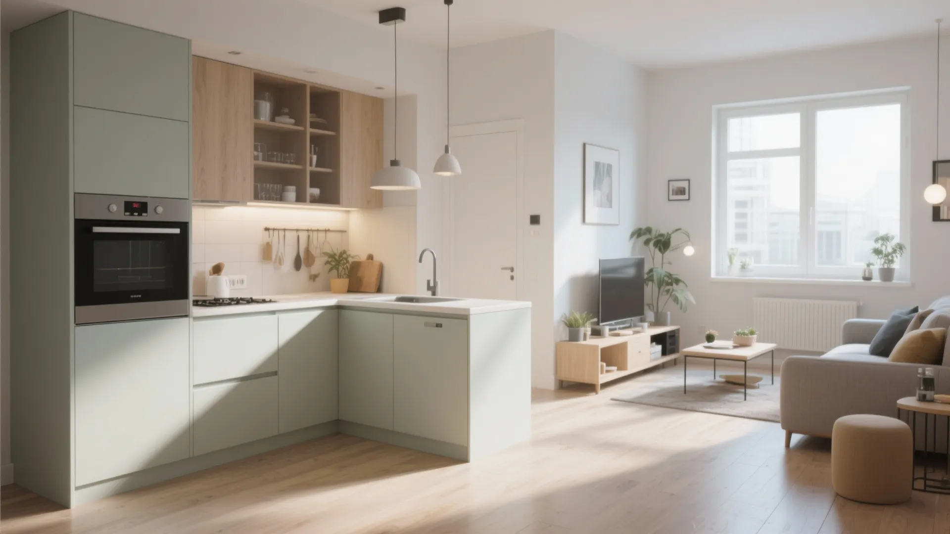 L-Shaped Layout to Maximize Counter Space