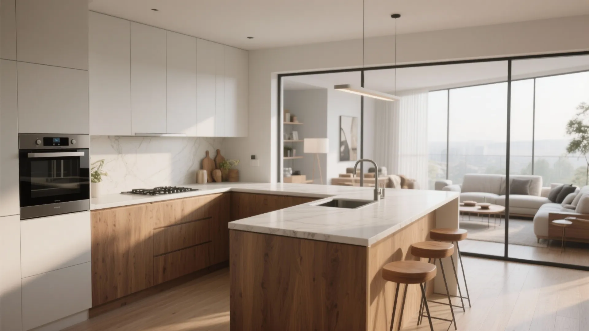 3. L-Shaped Layout for More Counter Space