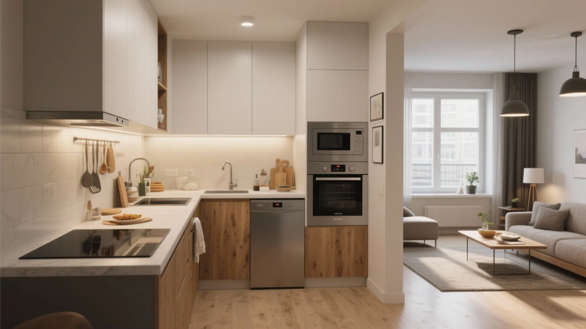 3. L-Shaped Layout to Maximize Counter Space