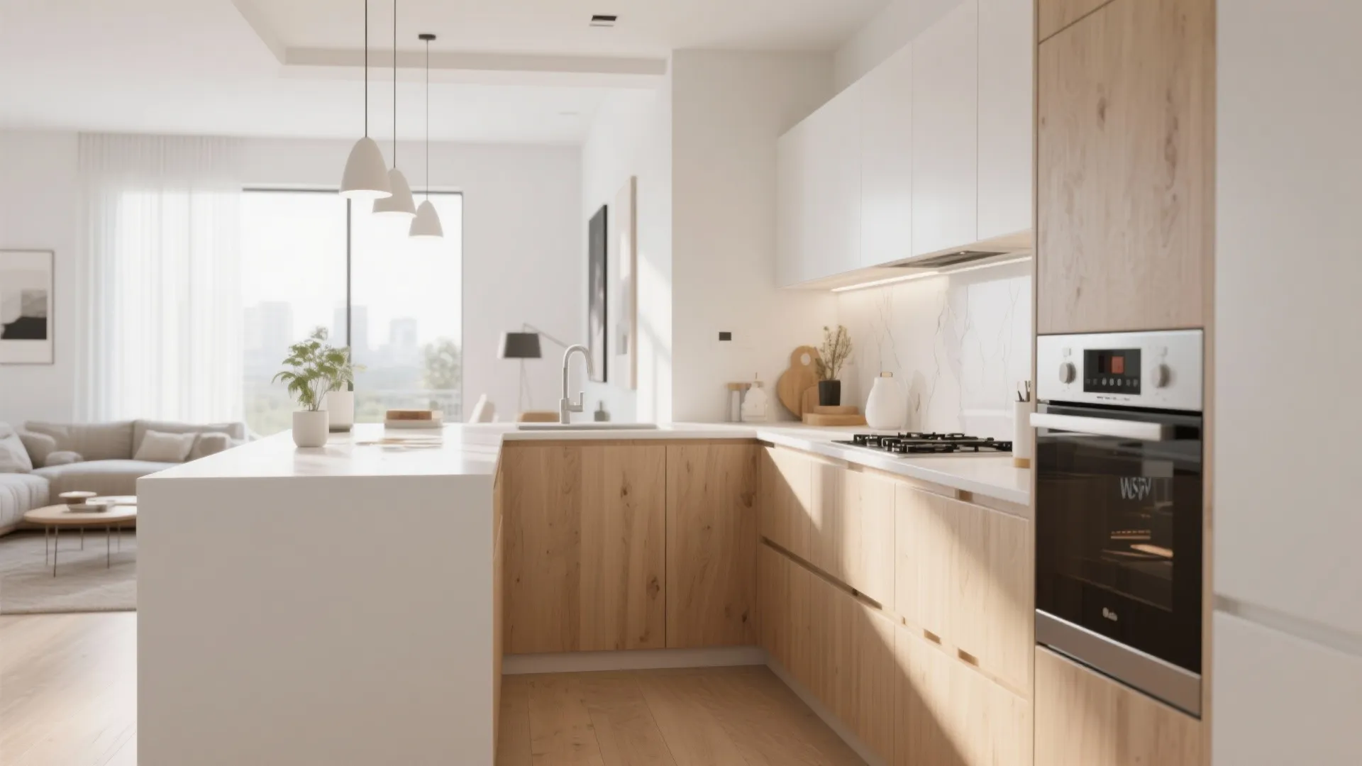 L-Shaped Kitchen Maximizing Counter Space