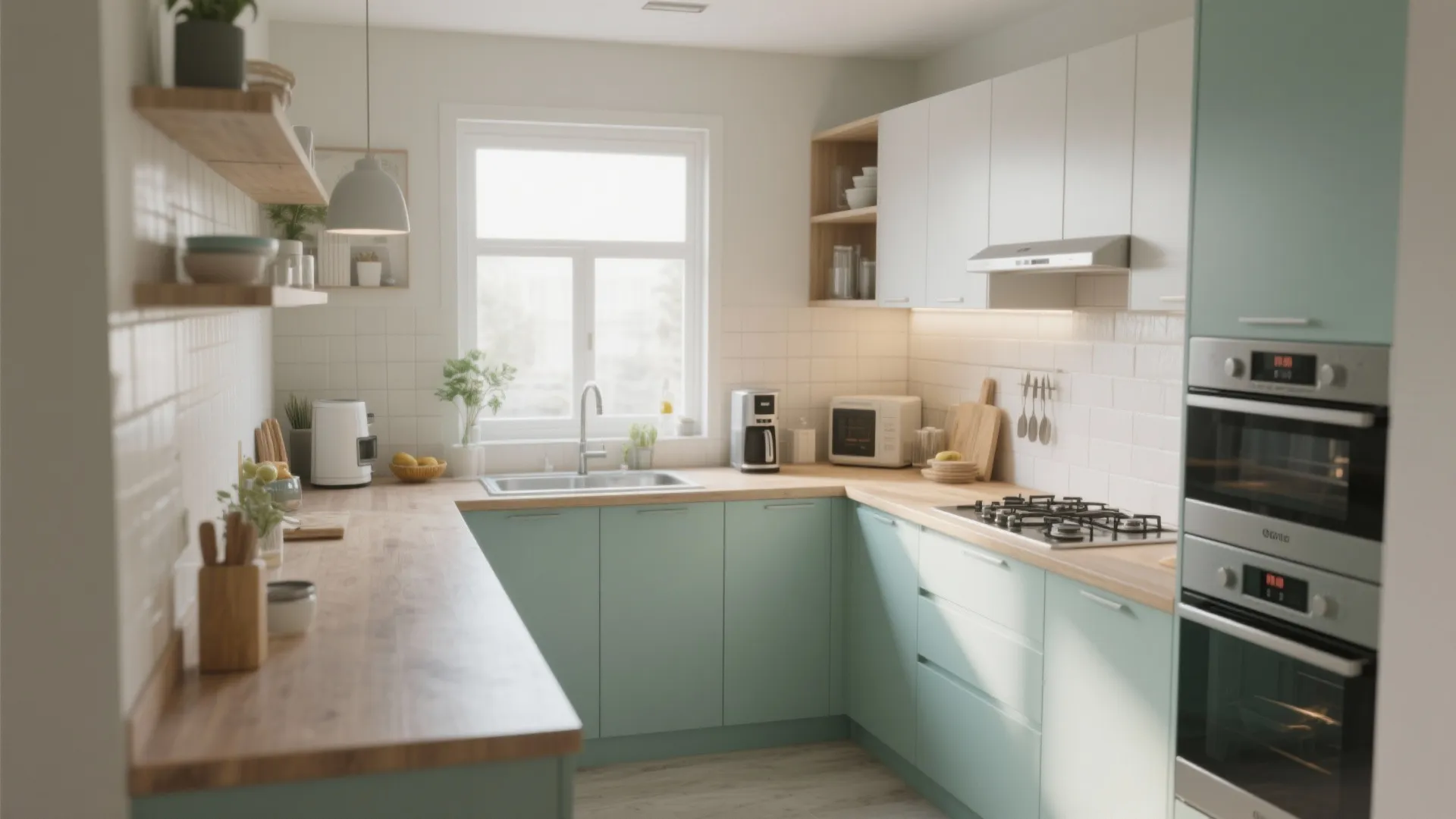 L-Shaped Kitchen Layout to Maximize Counters