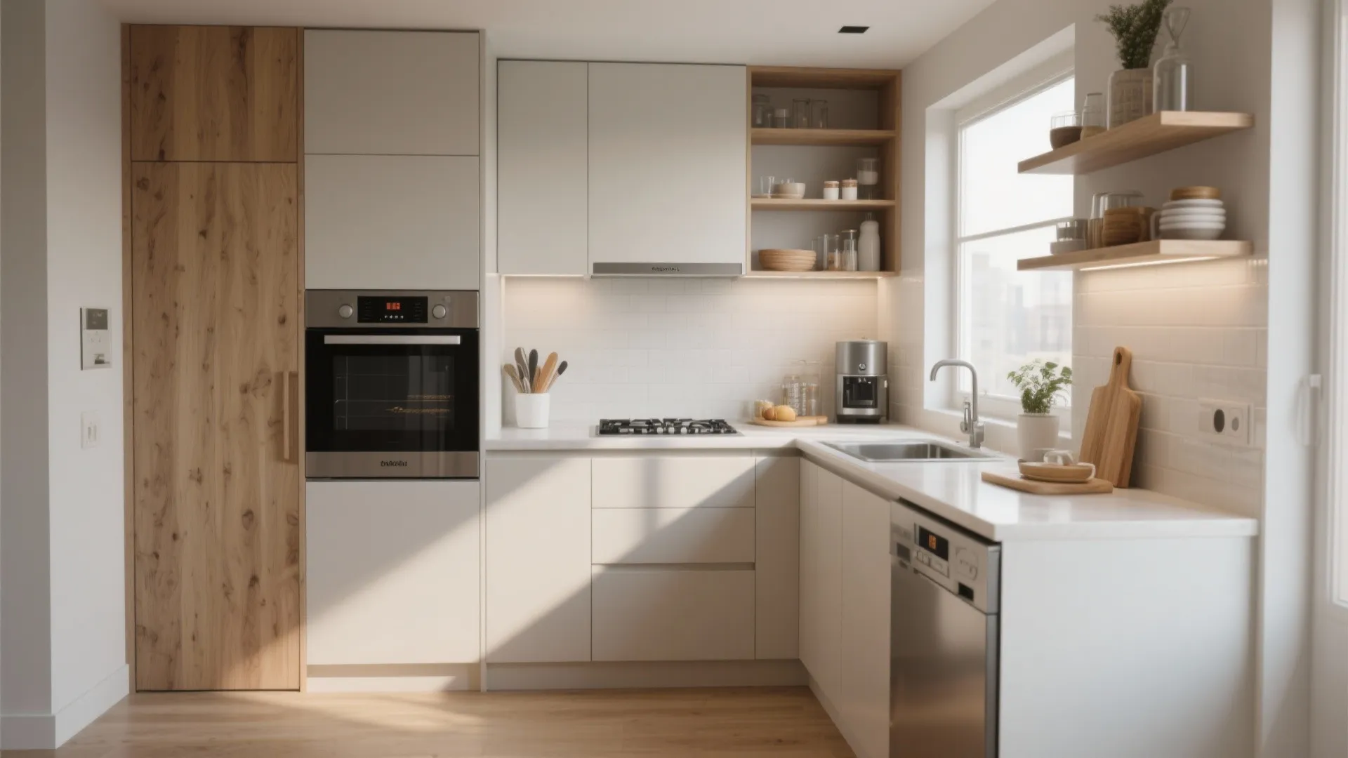 L-Shaped Layout to Maximize Counter Space