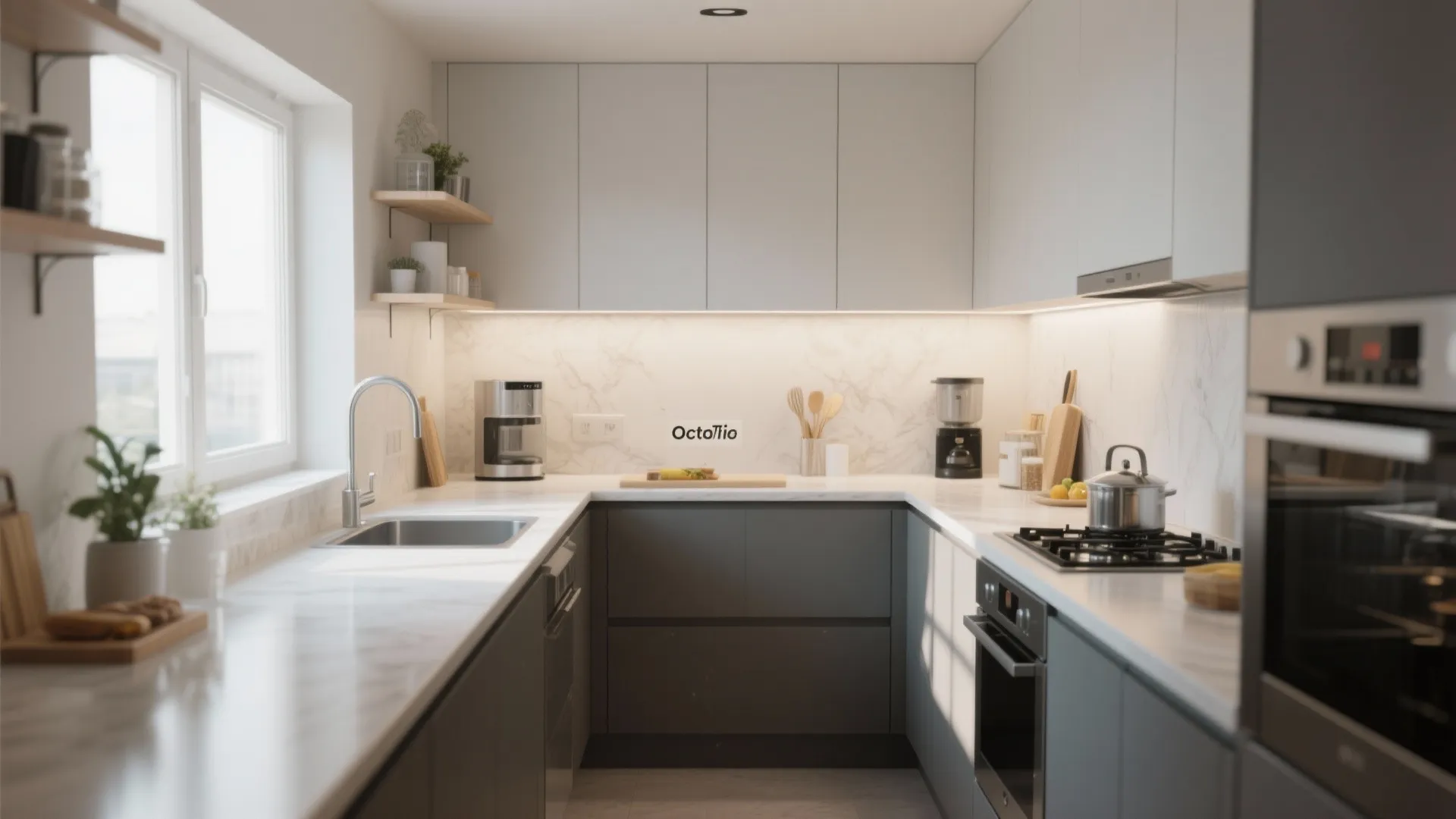 L-Shaped Layout for More Counter Space